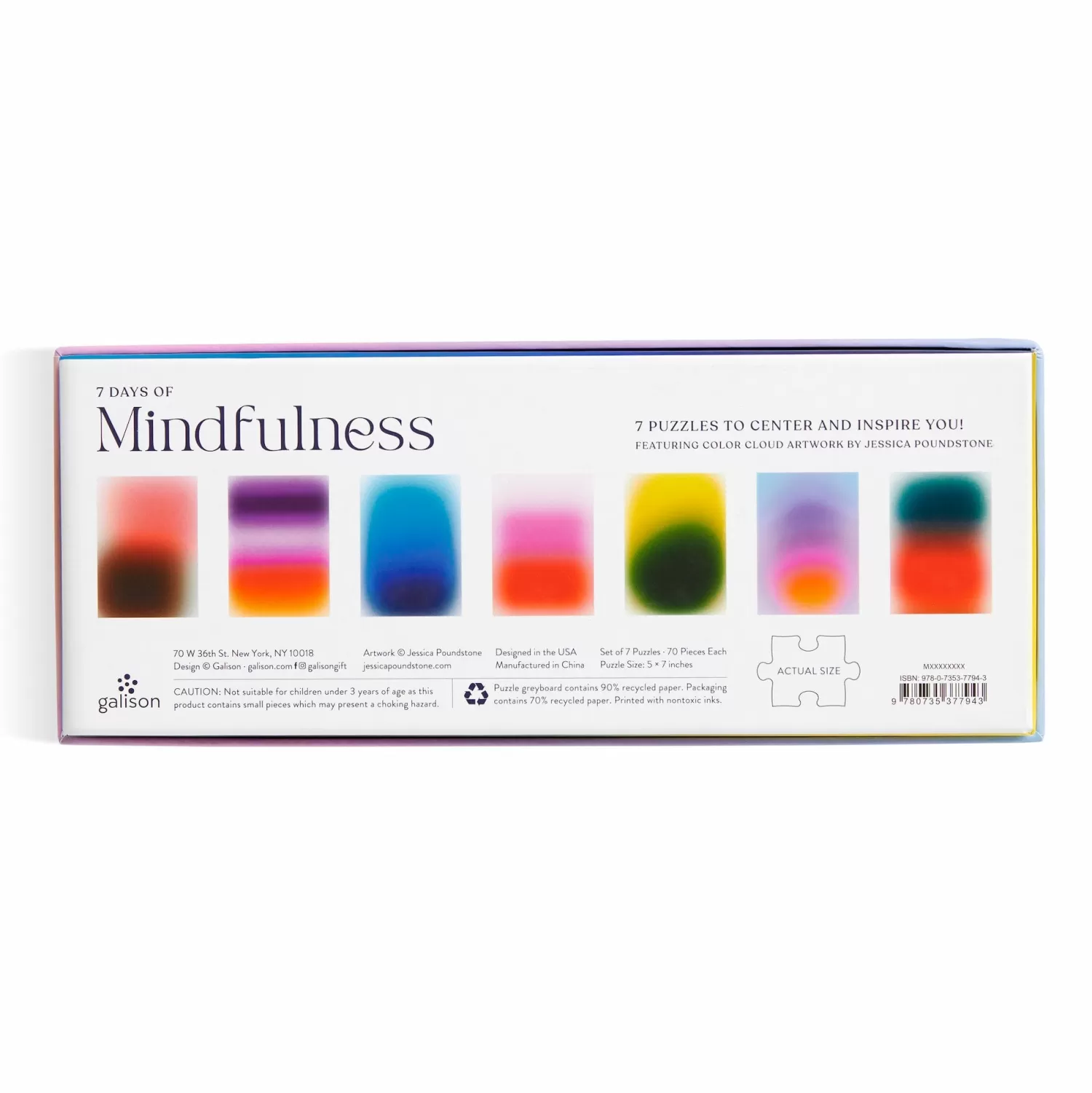 500 Piece Puzzles*Galison 7 Days Of Mindfulness By Jessica Poundstone Puzzle Set