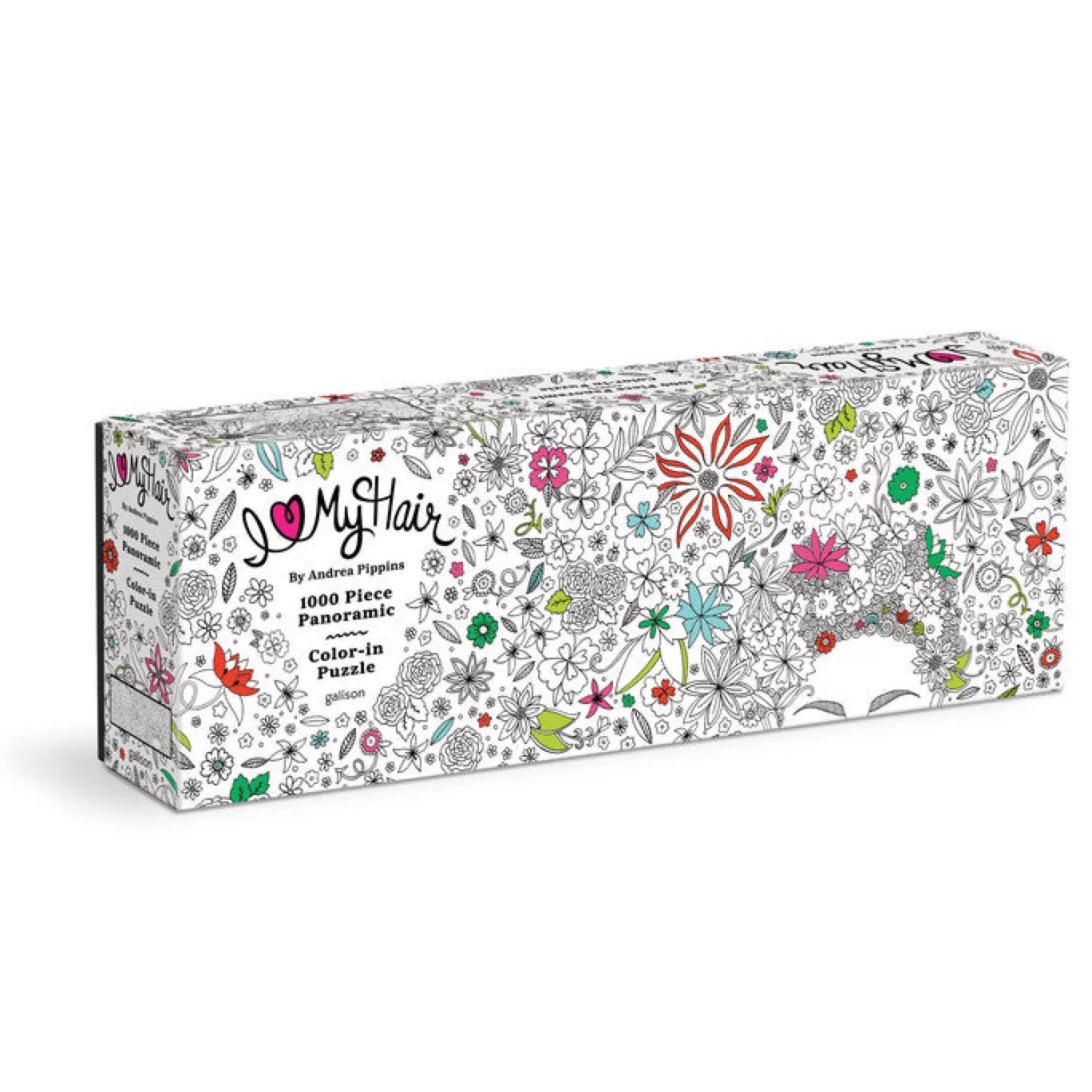 1000 Piece Puzzles*Galison Andrea Pippins Flowers In Your Hair Color-In 1000 Piece Panoramic Puzzle