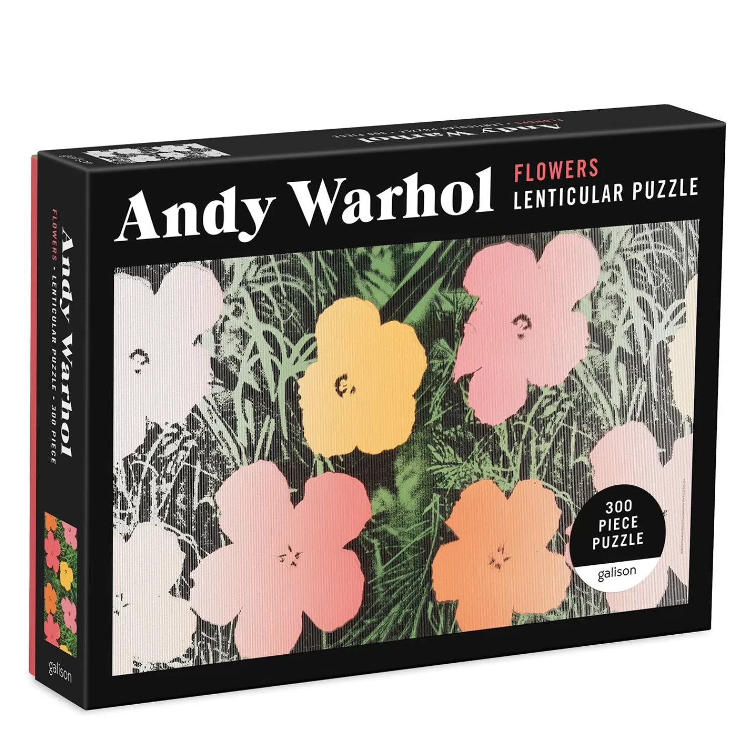 300 Piece Puzzles*Galison Andy Warhol Flowers 300 Piece Lenticular Jigsaw Puzzle