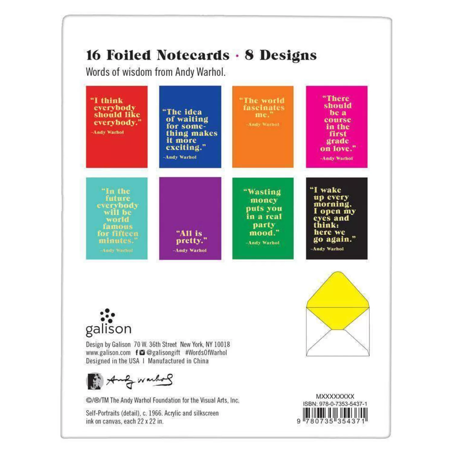 Greeting & Note Cards*Galison Andy Warhol Philosophy Greeting Assortment Notecard Set