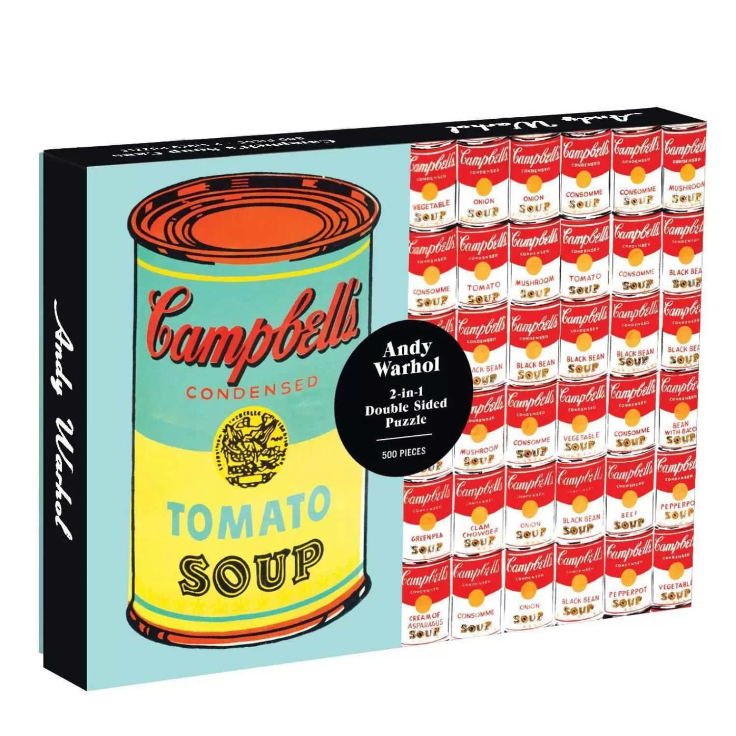 500 Piece Puzzles*Galison Andy Warhol Soup Can Double-Sided 500 Piece Jigsaw Puzzle