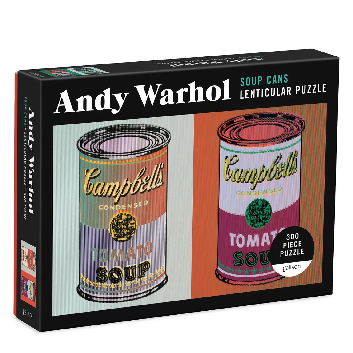 300 Piece Puzzles*Galison Andy Warhol Soup Cans 300 Piece Lenticular Jigsaw Puzzle