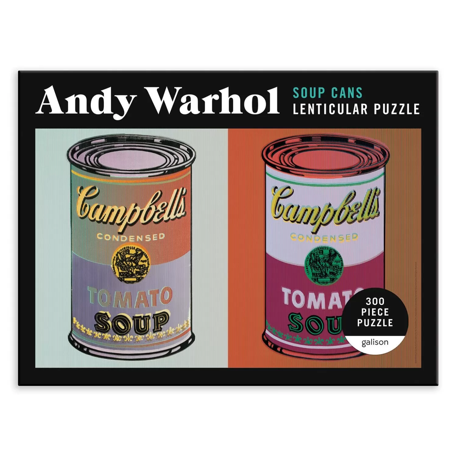 300 Piece Puzzles*Galison Andy Warhol Soup Cans 300 Piece Lenticular Jigsaw Puzzle