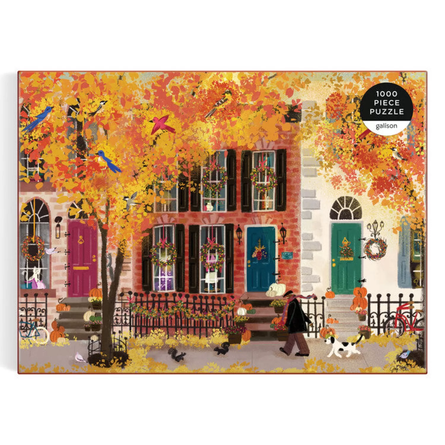 1000 Piece Puzzles*Galison Autumn In The Neighborhood 1000 Piece Puzzle