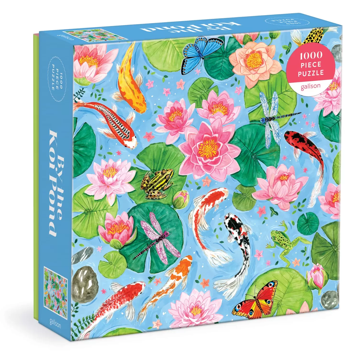 1000 Piece Puzzles*Galison By The Koi Pond 1000 Piece Puzzle In Square Box