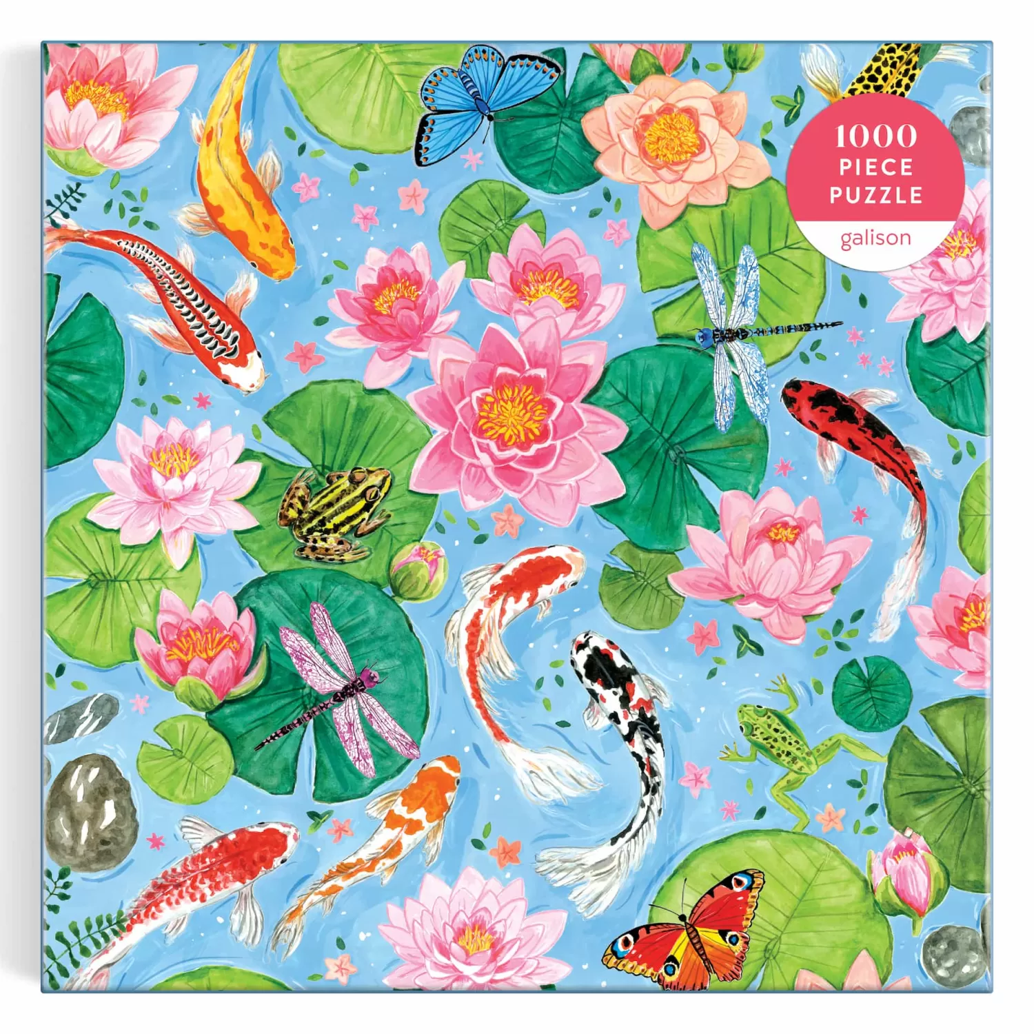 1000 Piece Puzzles*Galison By The Koi Pond 1000 Piece Puzzle In Square Box