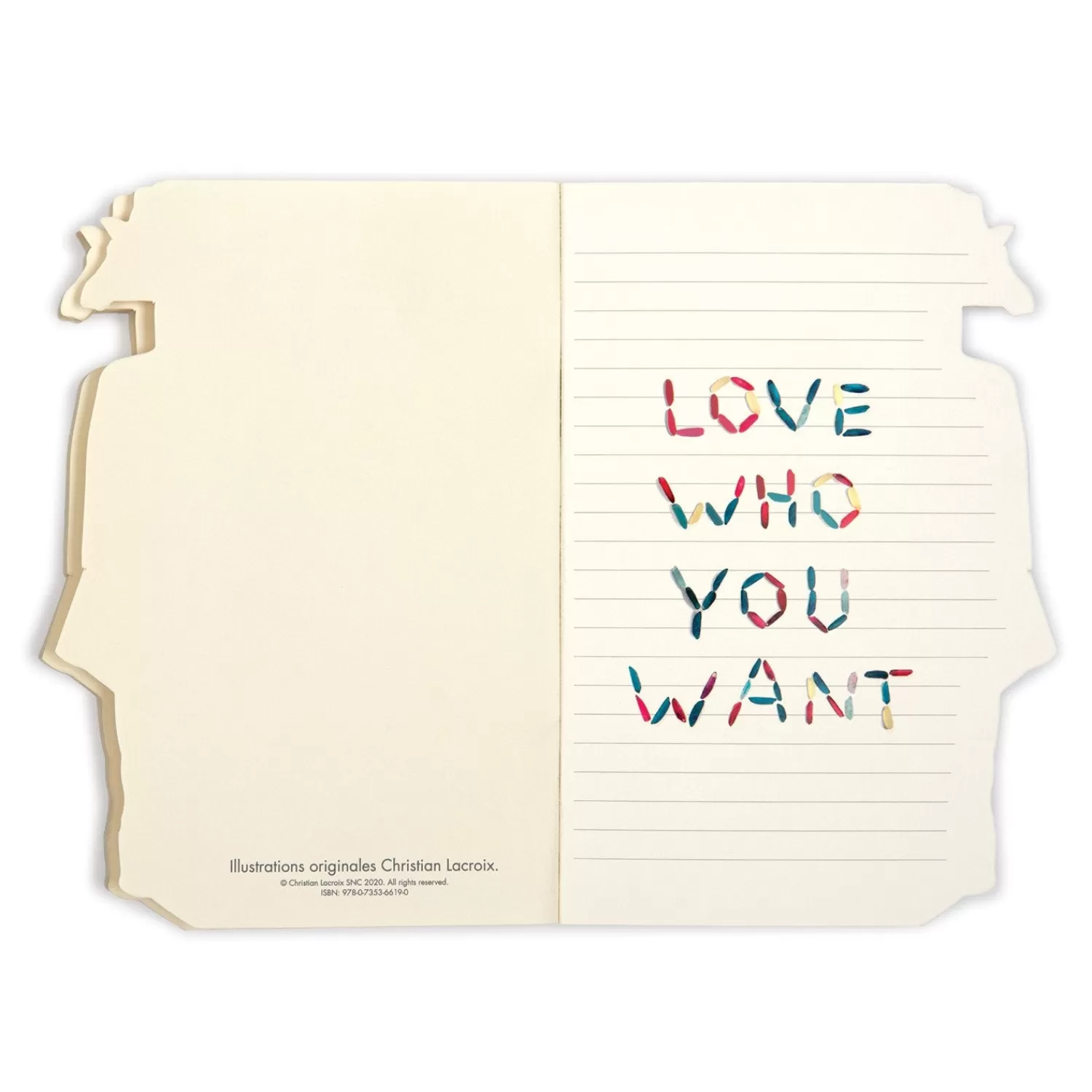 Journals & Notebooks*Galison Christian Lacroix Heritage Collection Love Who You Want Die-Cut Notebook