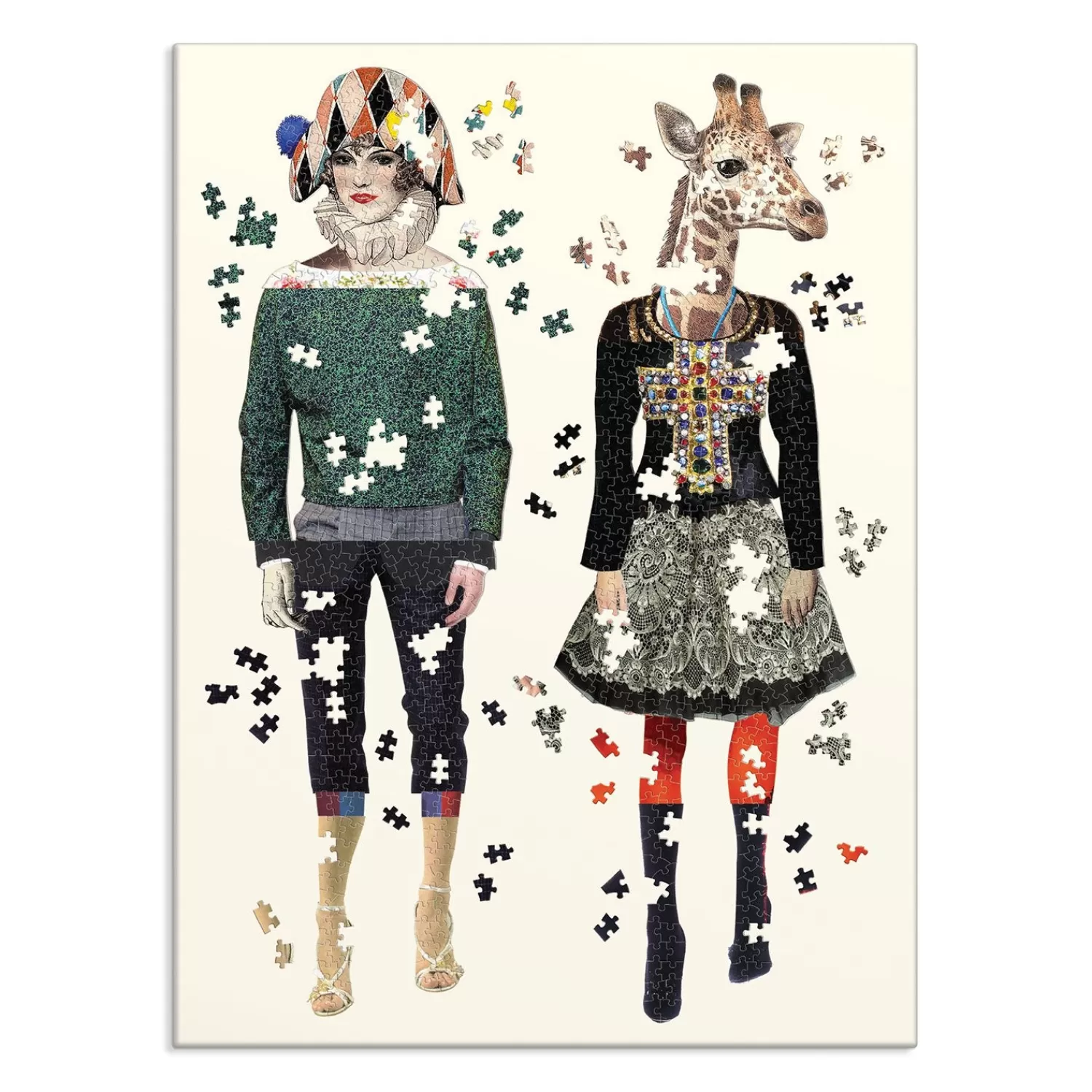 750 Piece Puzzles*Galison Christian Lacroix Heritage Collection Love Who You Want Set Of Two Shaped Jigsaw Puzzles
