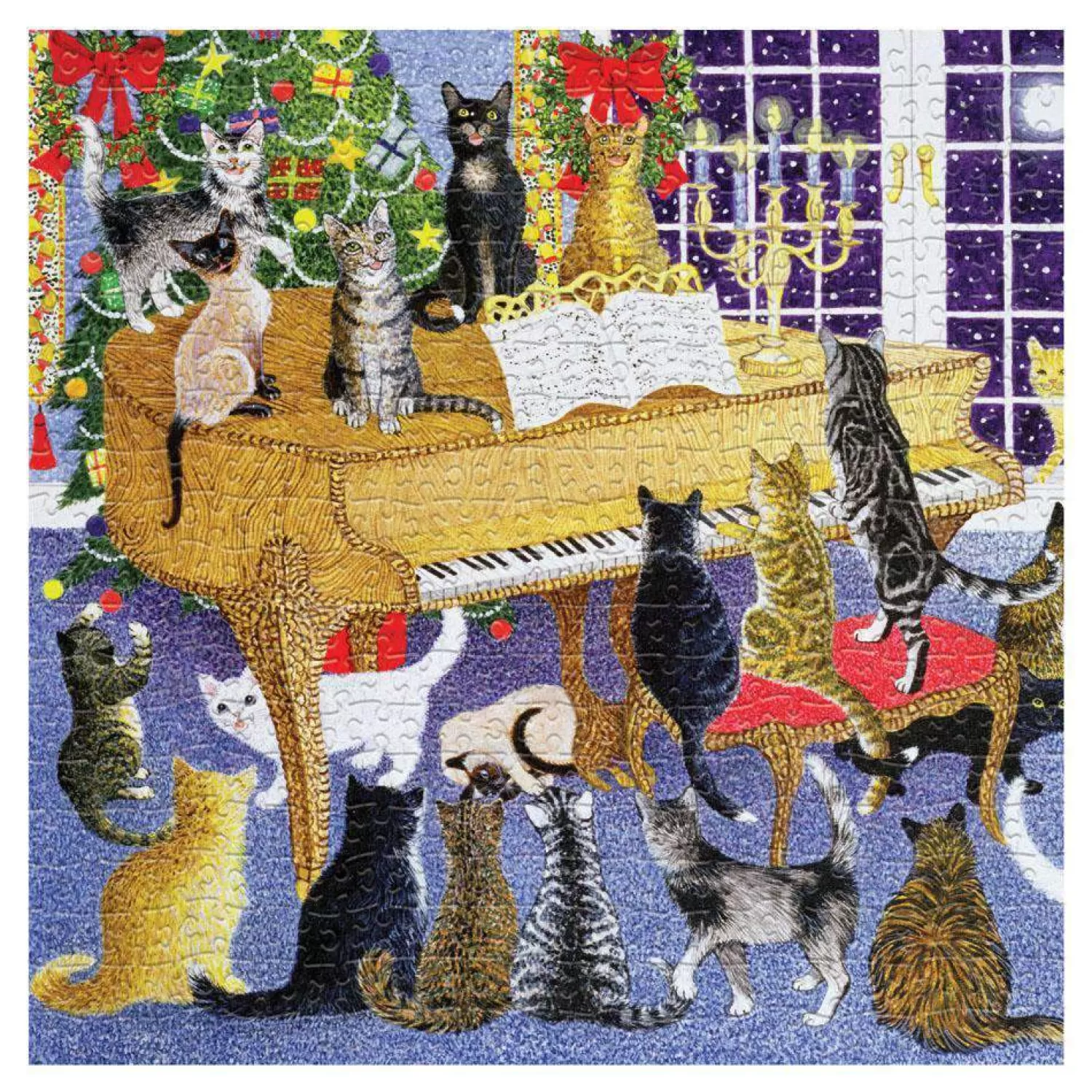 500 Piece Puzzles*Galison Christmas Chorus 500 Piece Jigsaw Puzzle