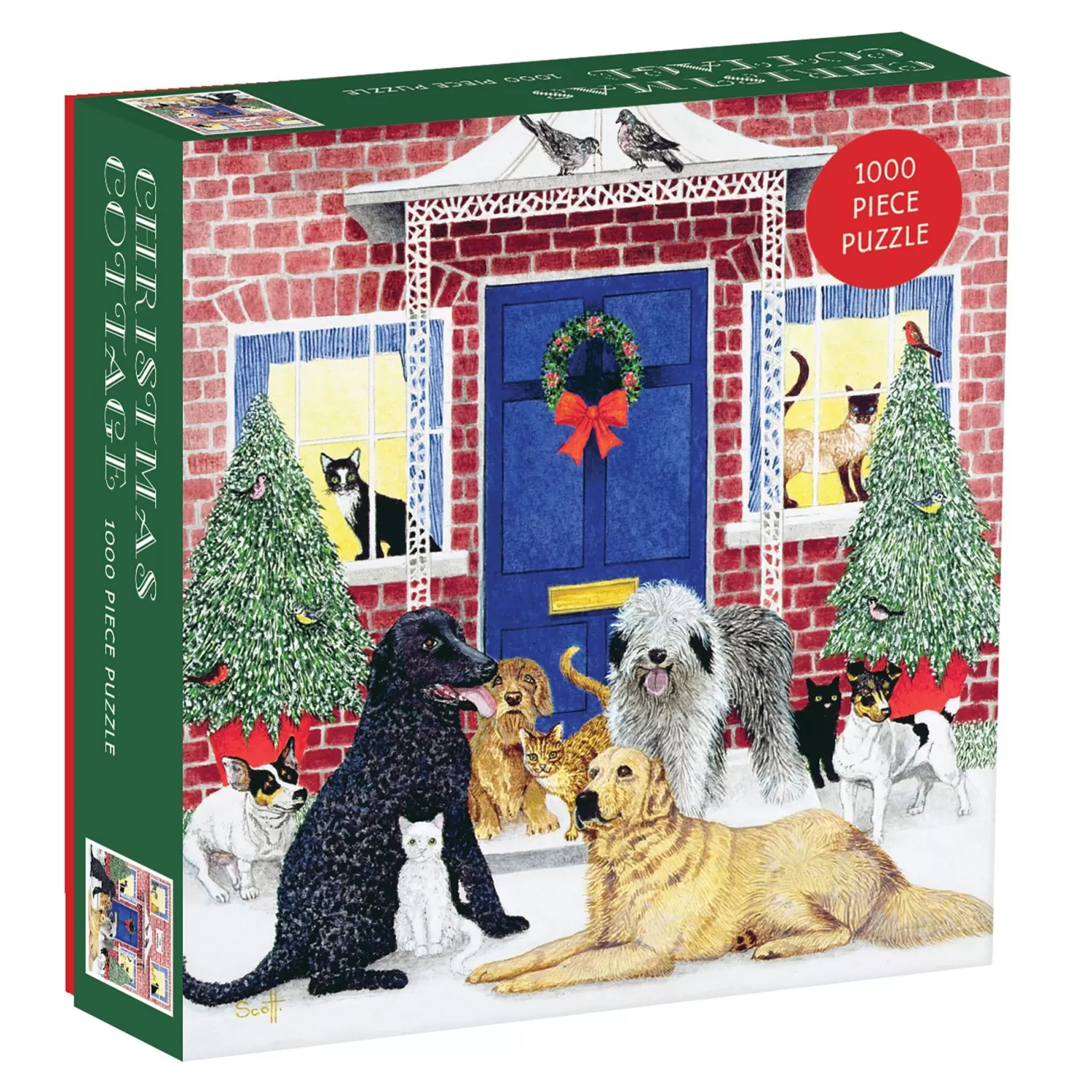 1000 Piece Puzzles*Galison Christmas Cottage 1000 Piece Jigsaw Puzzle