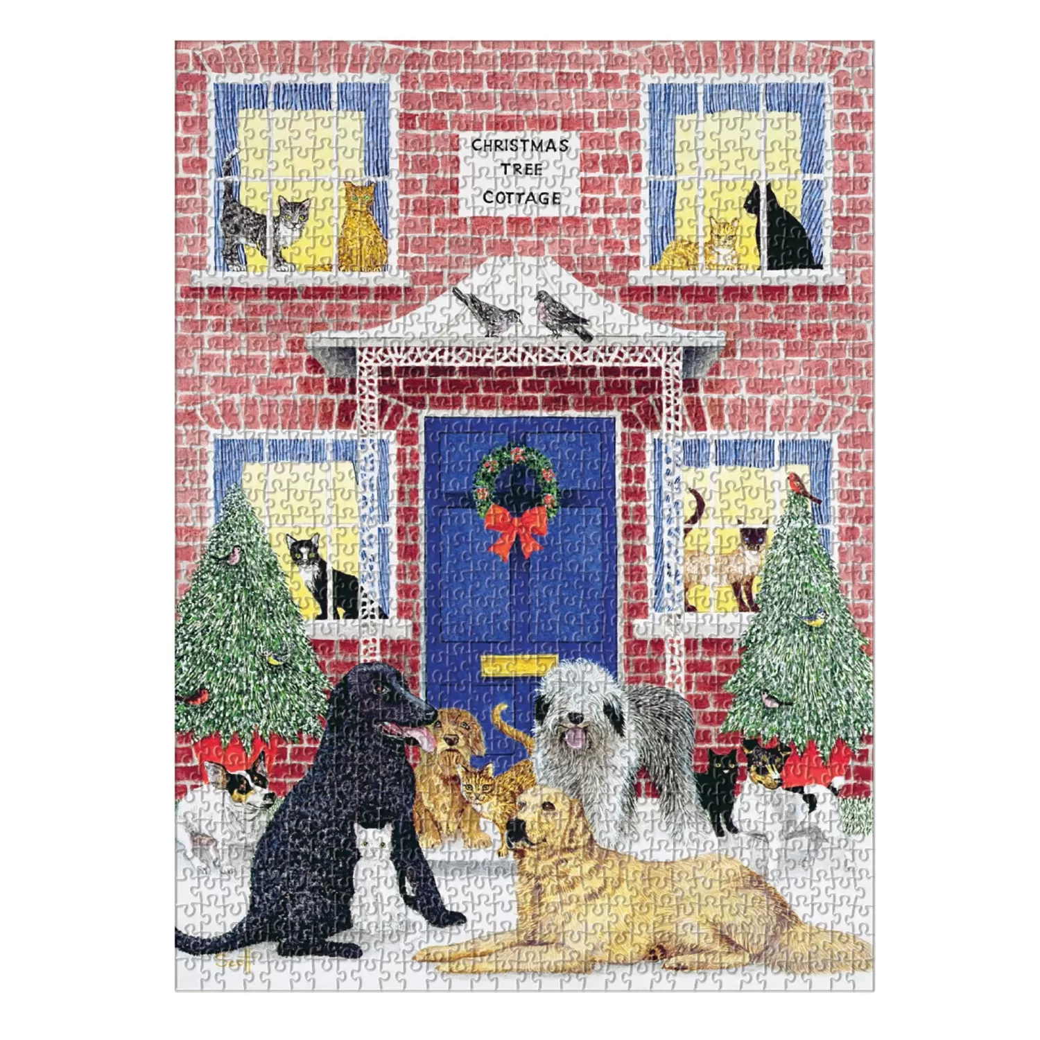 1000 Piece Puzzles*Galison Christmas Cottage 1000 Piece Jigsaw Puzzle