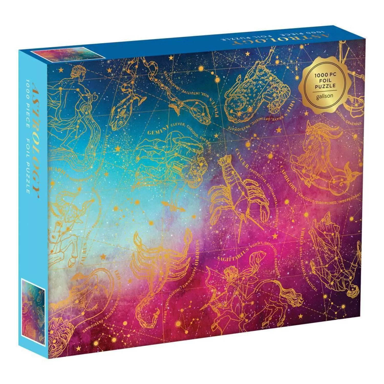 1000 Piece Puzzles*Galison Cosmos Astrology 1000 Piece Foil Jigsaw Puzzle