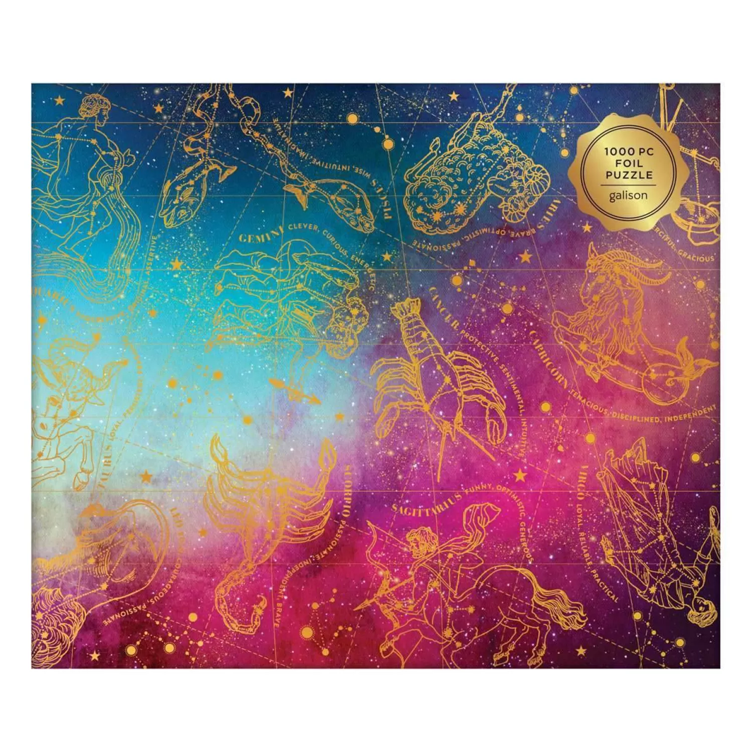 1000 Piece Puzzles*Galison Cosmos Astrology 1000 Piece Foil Jigsaw Puzzle