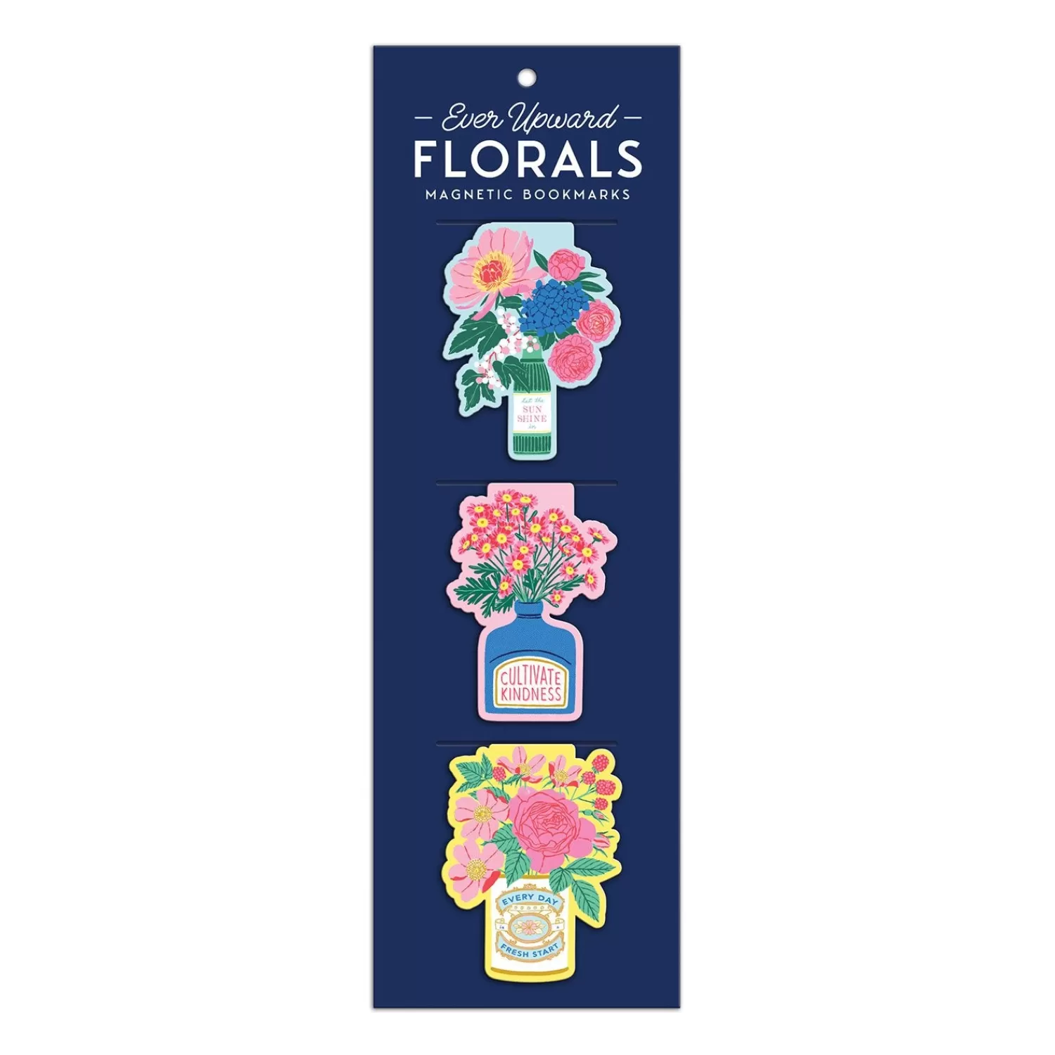 Bookmarks*Galison Ever Upward Florals Shaped Magnetic Bookmarks