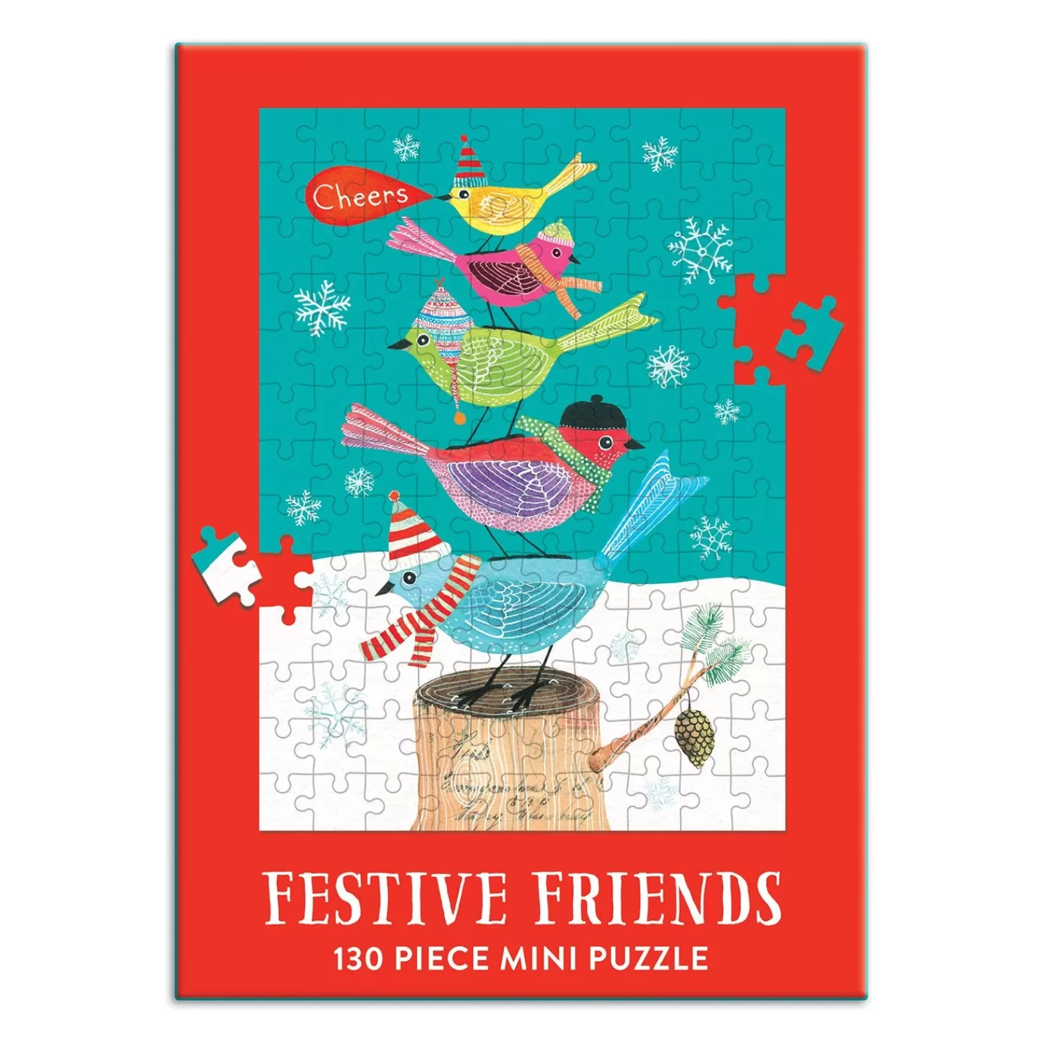 100 Piece Puzzles*Galison Festive Friends 130 Piece Mini Jigsaw Puzzle