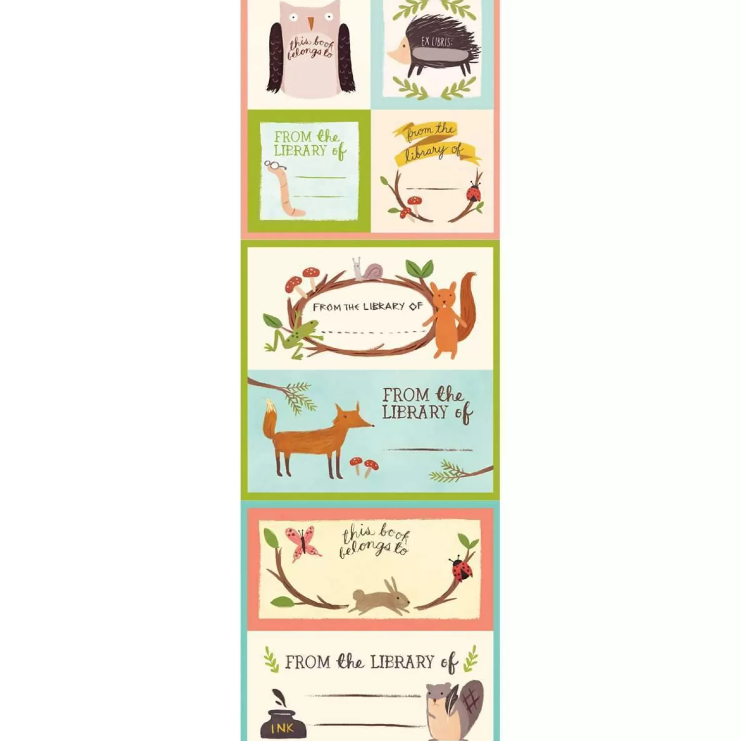 Bookmarks*Galison Forest Friends Bookplates