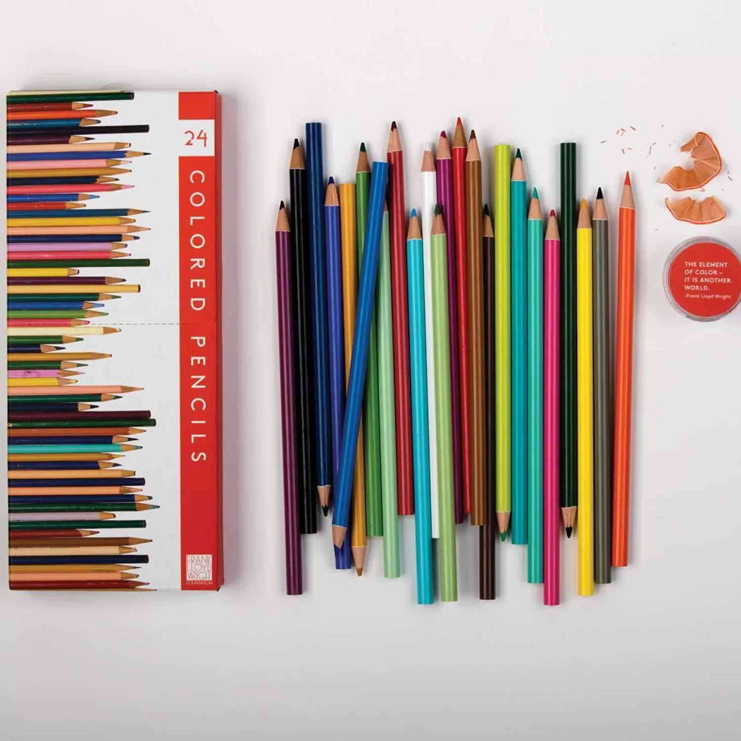 Pens & Pencils*Galison Frank Lloyd Wright Colored Pencil Set With Sharpener