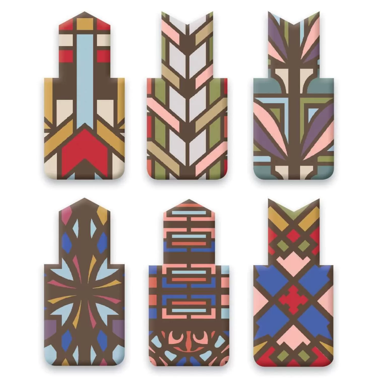 Bookmarks*Galison Frank Lloyd Wright Designs Magnetic Bookmark Set