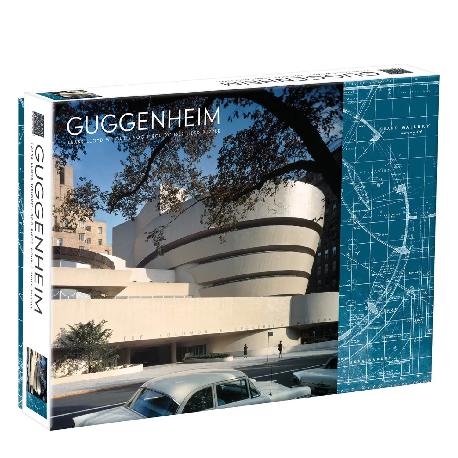 500 Piece Puzzles*Galison Frank Lloyd Wright Guggenheim Double-Sided 500 Piece Jigsaw Puzzle