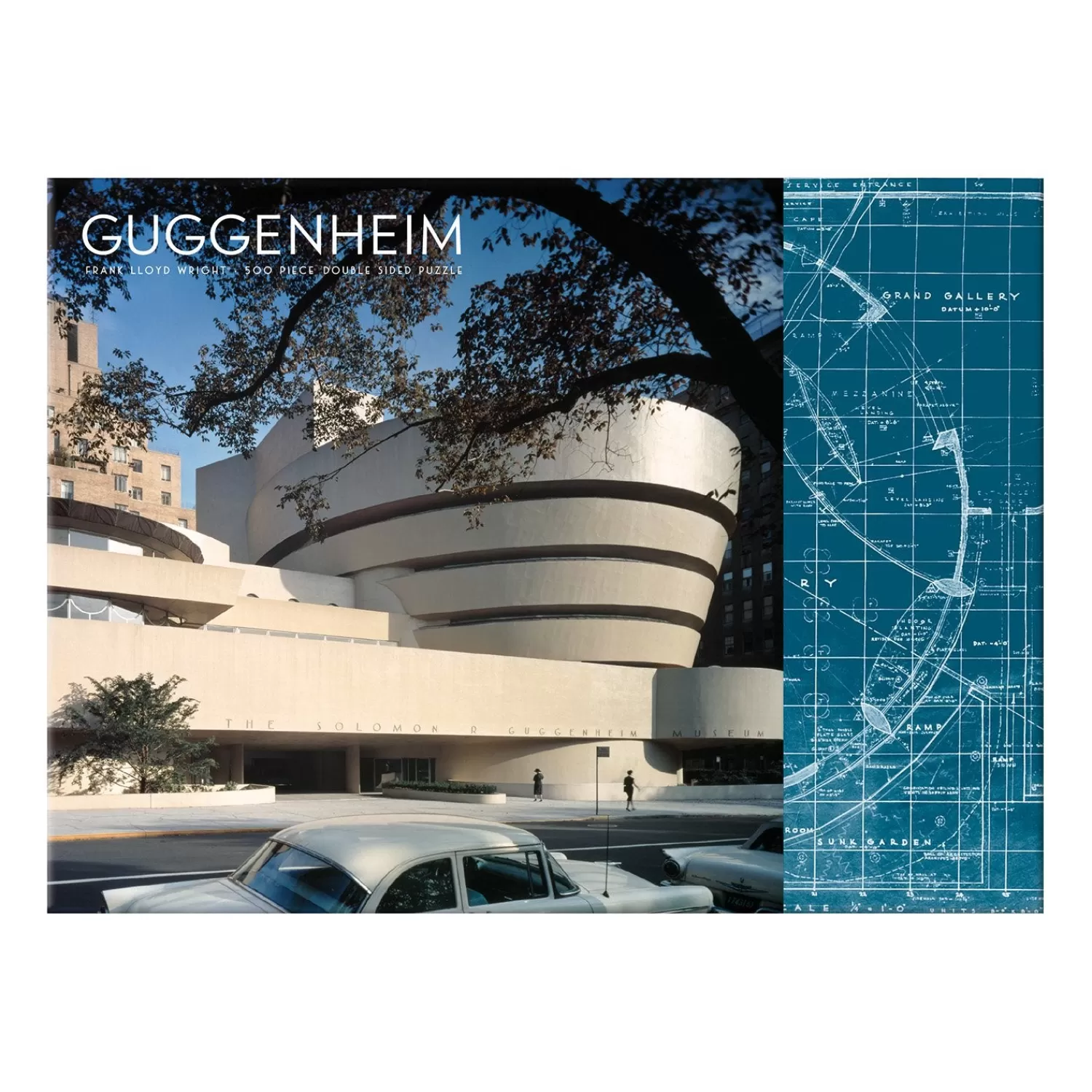 500 Piece Puzzles*Galison Frank Lloyd Wright Guggenheim Double-Sided 500 Piece Jigsaw Puzzle