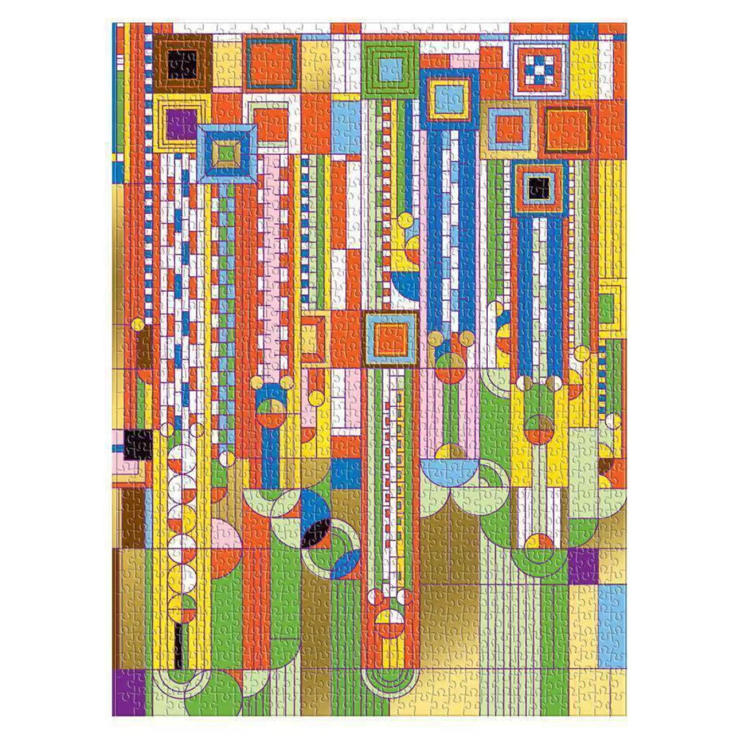 1000 Piece Puzzles*Galison Frank Lloyd Wright Saguaro Cactus And Forms Foil Stamped 1000 Piece Jigsaw Puzzle