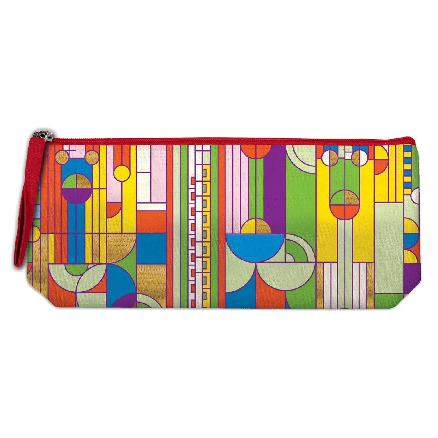 Pens & Pencils*Galison Frank Lloyd Wright Saguaro Cactus And Forms Handmade Embroidered Pouch