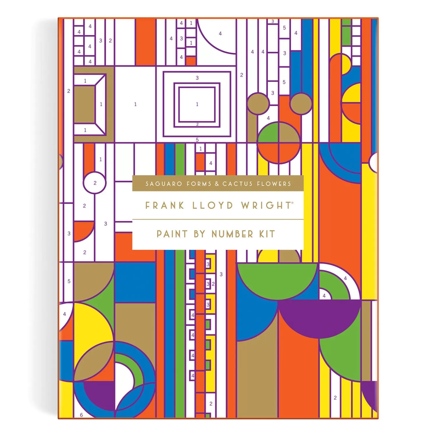 Paint By Number Kits*Galison Frank Lloyd Wright Saguaro Cactus And Forms Paint By Number Kit