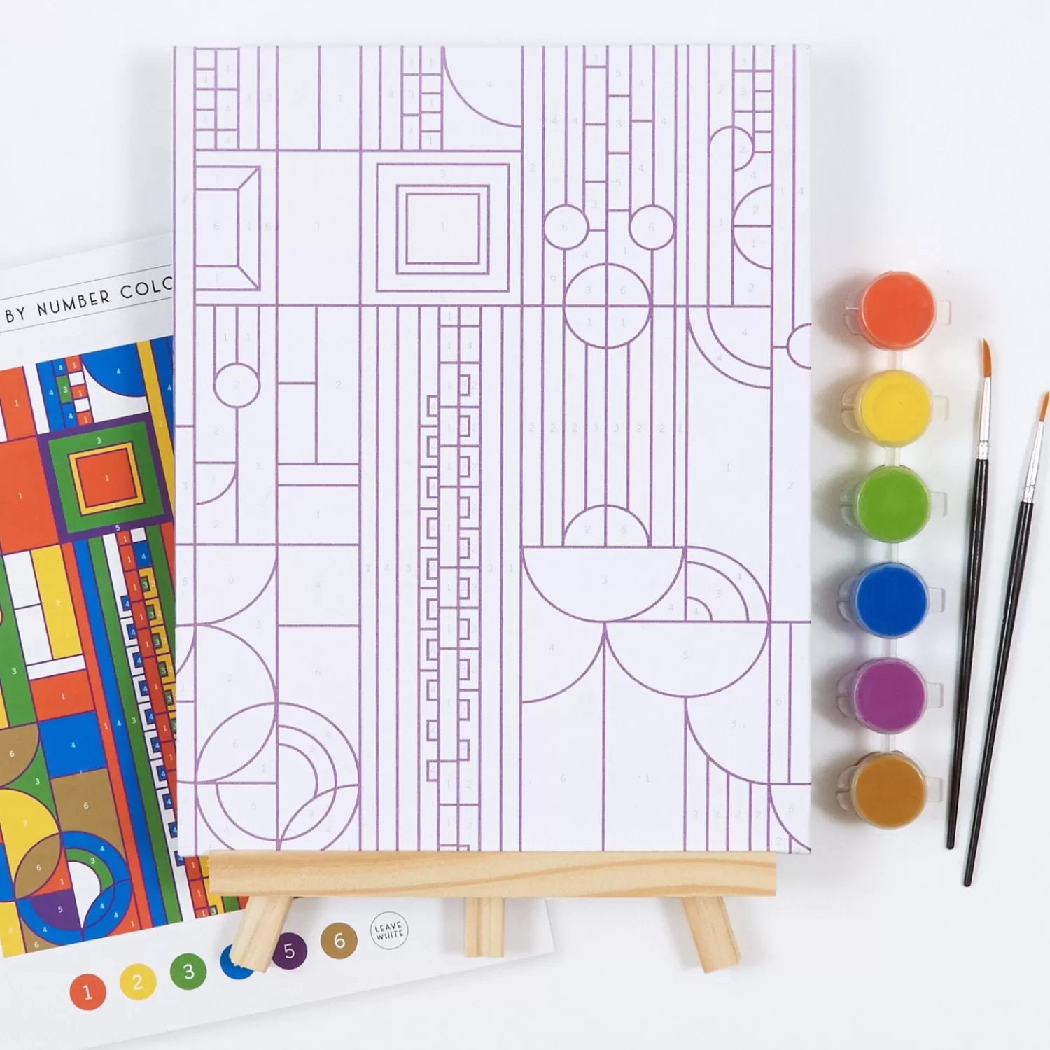 Paint By Number Kits*Galison Frank Lloyd Wright Saguaro Cactus And Forms Paint By Number Kit