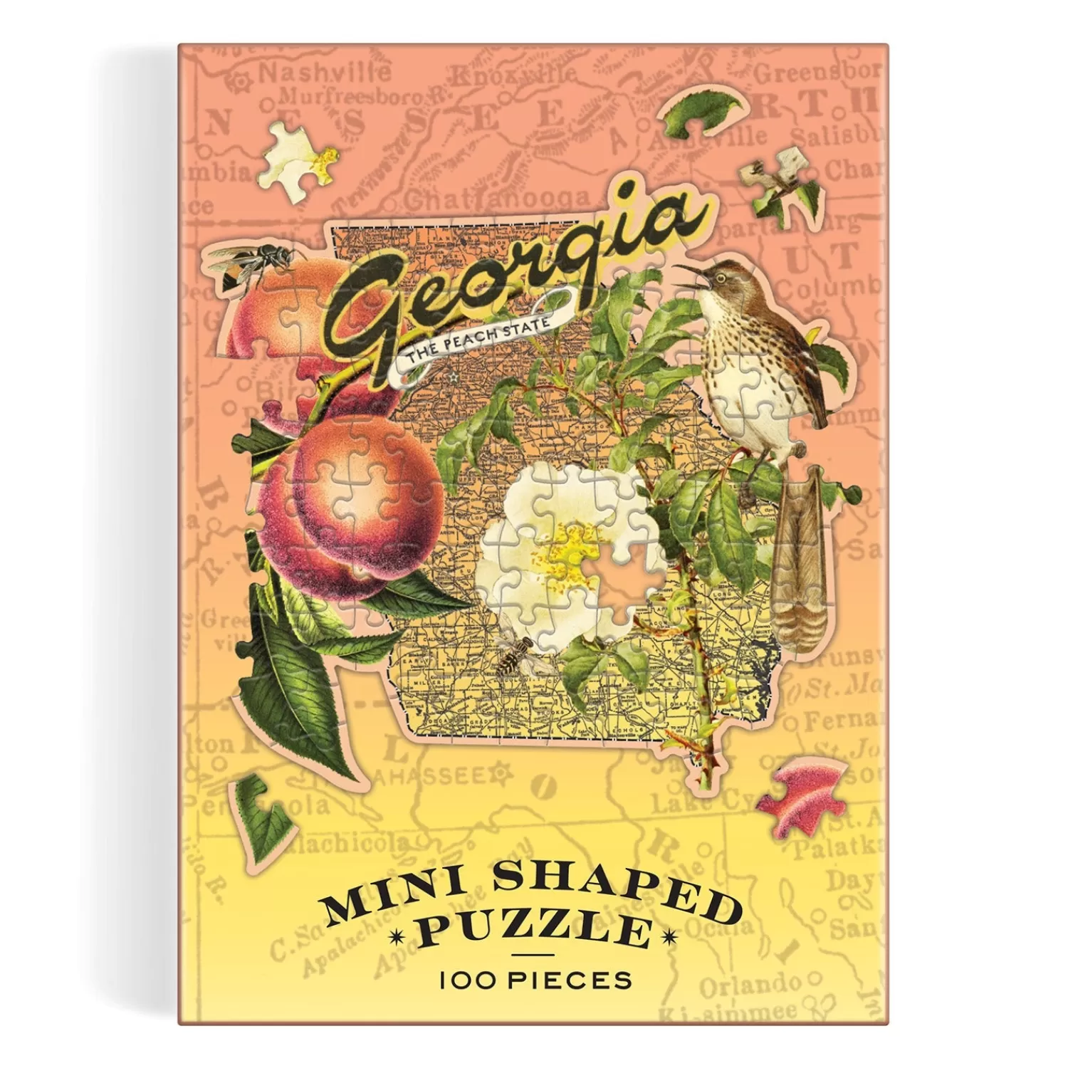 100 Piece Puzzles*Galison Georgia Mini Shaped Puzzle