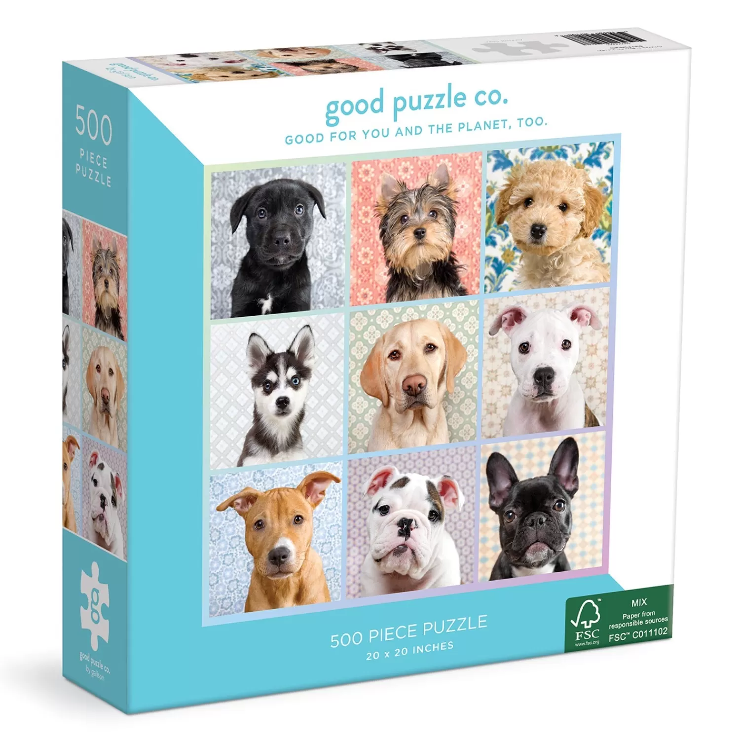 500 Piece Puzzles*Galison Good Puzzle Co. Dog Portraits 500Pc Puzzle