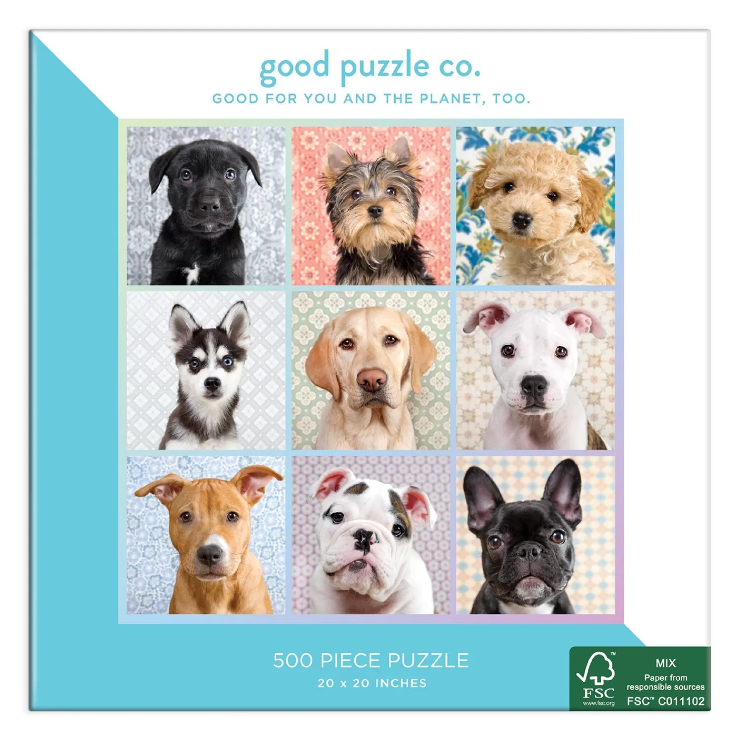 500 Piece Puzzles*Galison Good Puzzle Co. Dog Portraits 500Pc Puzzle