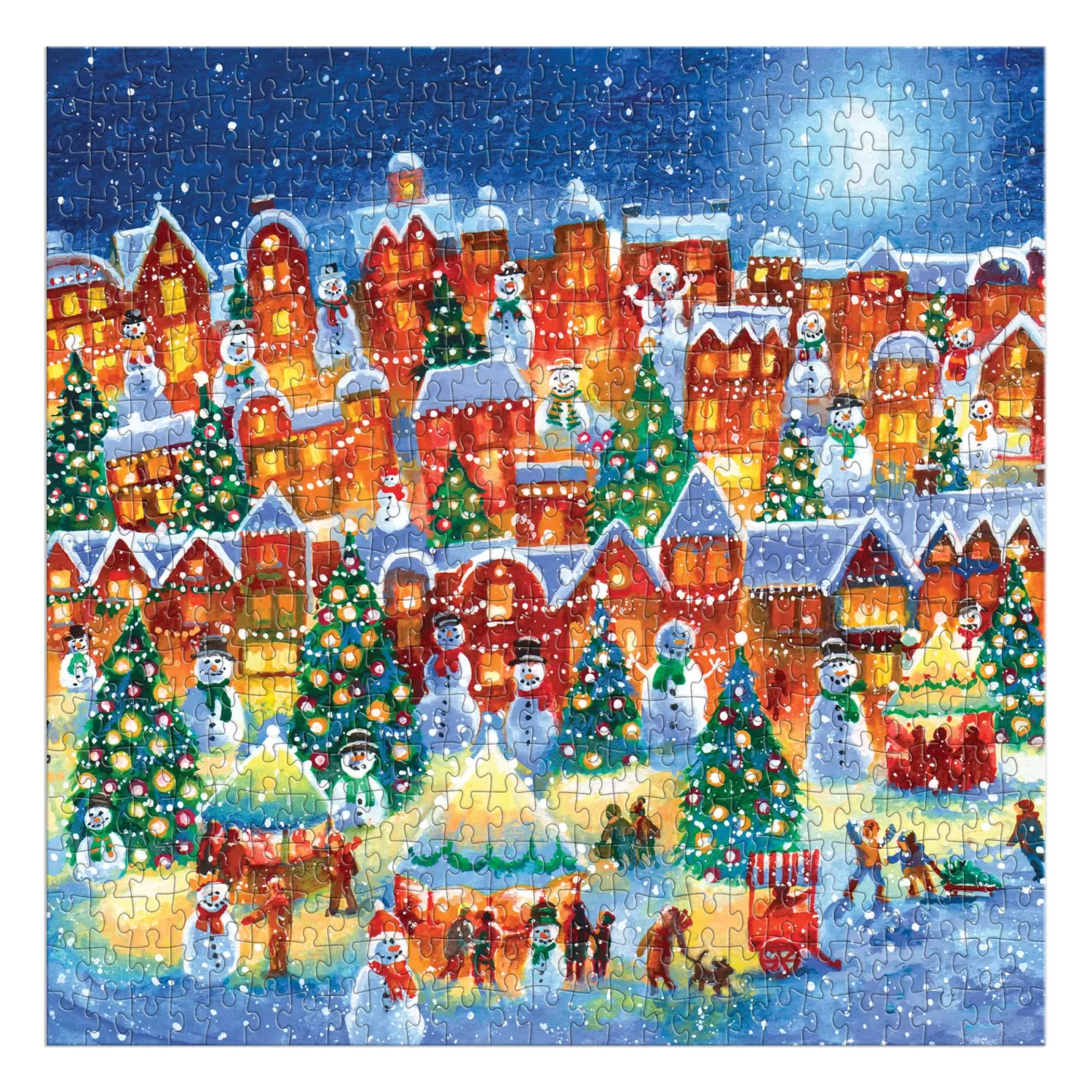 500 Piece Puzzles*Galison Good Puzzle Co. Little Town Lights 500Pc Puzzle