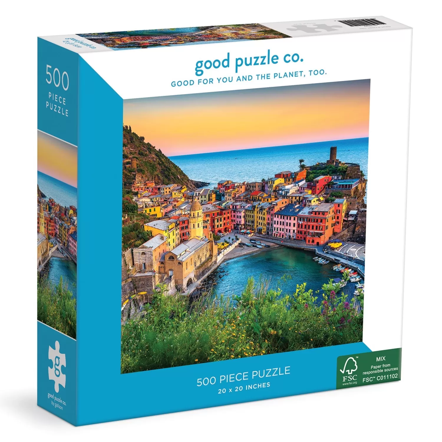 500 Piece Puzzles*Galison Good Puzzle Co. Sunset At Cinque Terre 500Pc Puzzle