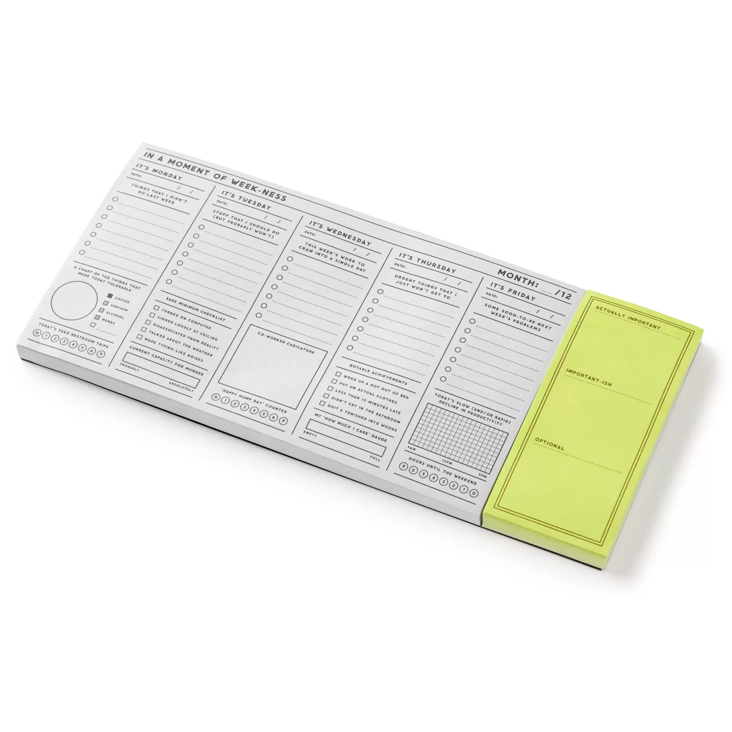 Memo Pads*Galison In A Moment Of Weekness Weekly Planner Pad