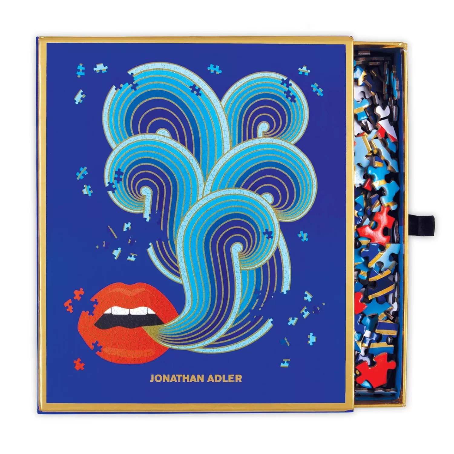 750 Piece Puzzles*Galison Jonathan Adler 750 Piece Lips Shaped Jigsaw Puzzle