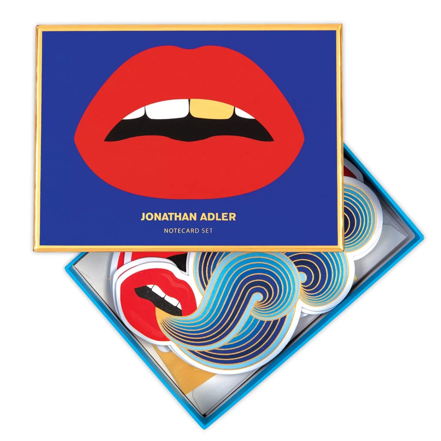 Greeting & Note Cards*Galison Jonathan Adler Lips Boxed Diecut Notecard Set