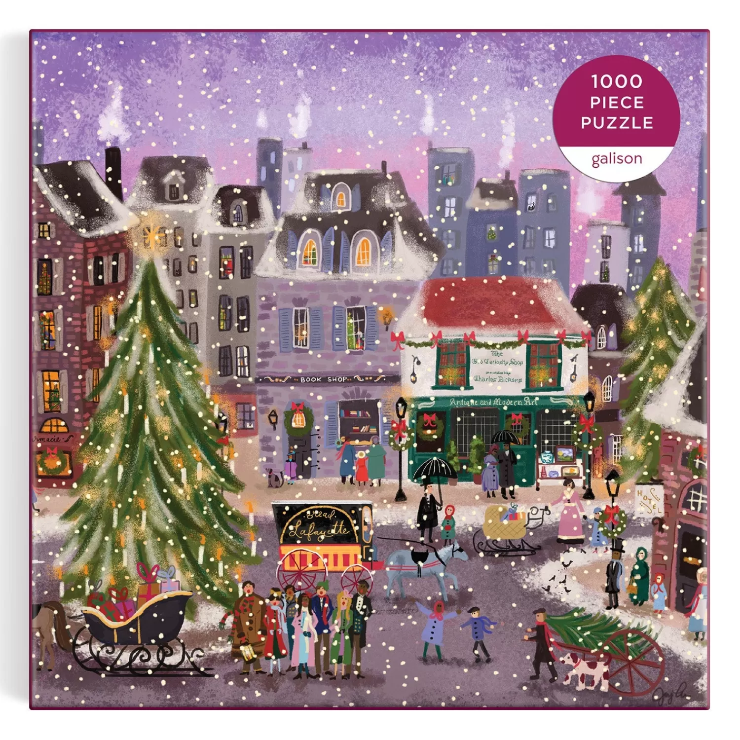 1000 Piece Puzzles*Galison Joy Laforme Christmas Square 1000 Piece Puzzle