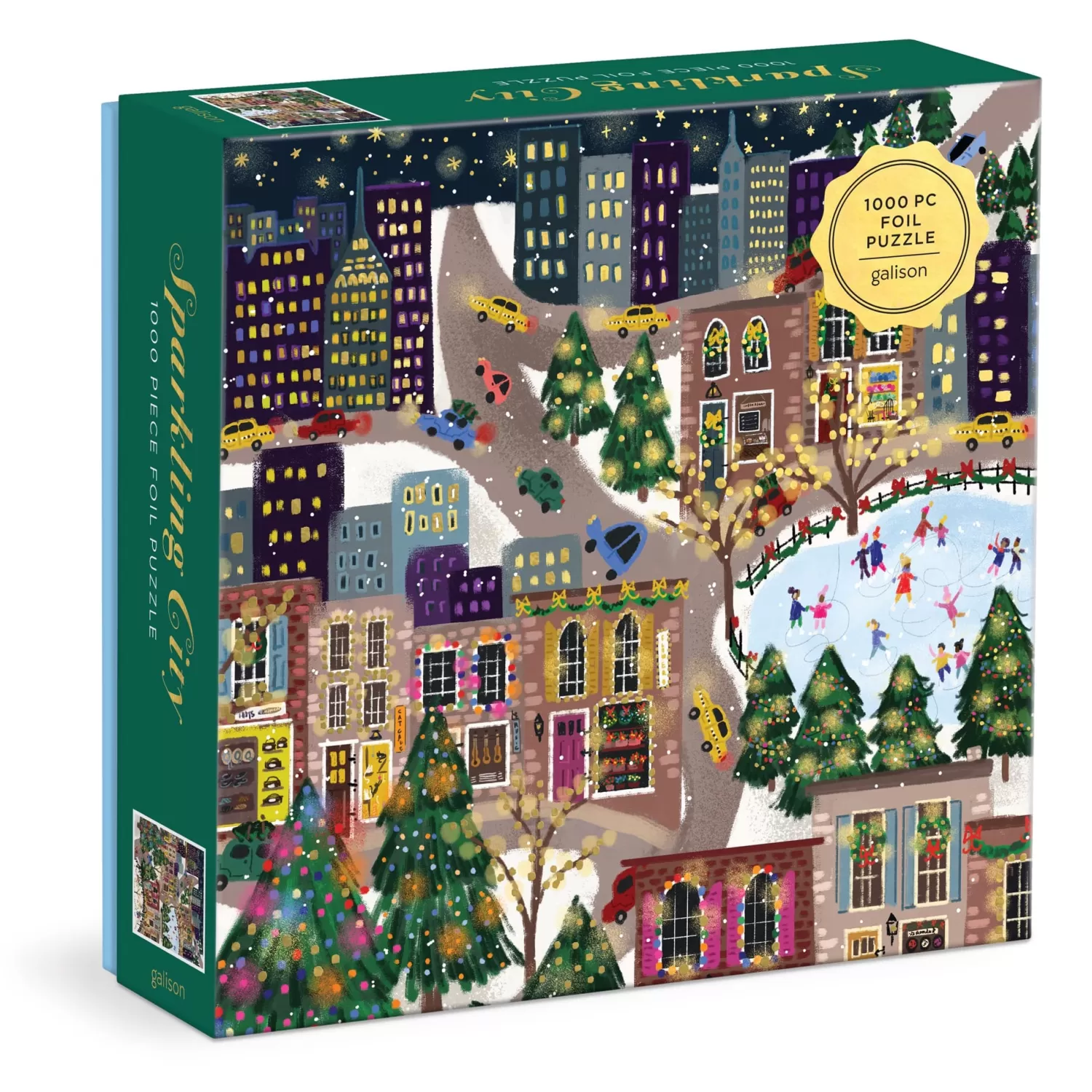 1000 Piece Puzzles*Galison Joy Laforme Sparkling City 1000 Piece Foil Puzzle In A Square Box