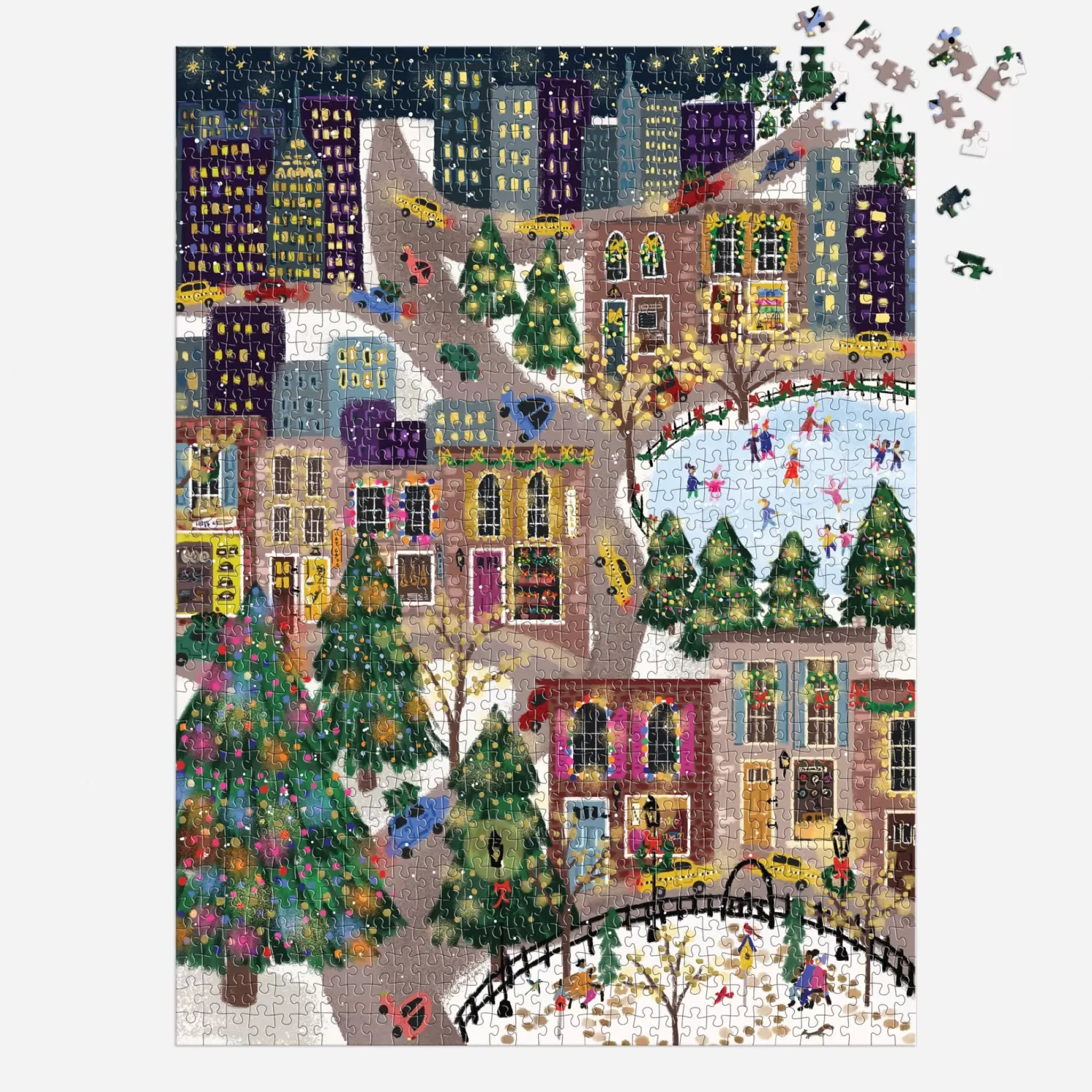 1000 Piece Puzzles*Galison Joy Laforme Sparkling City 1000 Piece Foil Puzzle In A Square Box