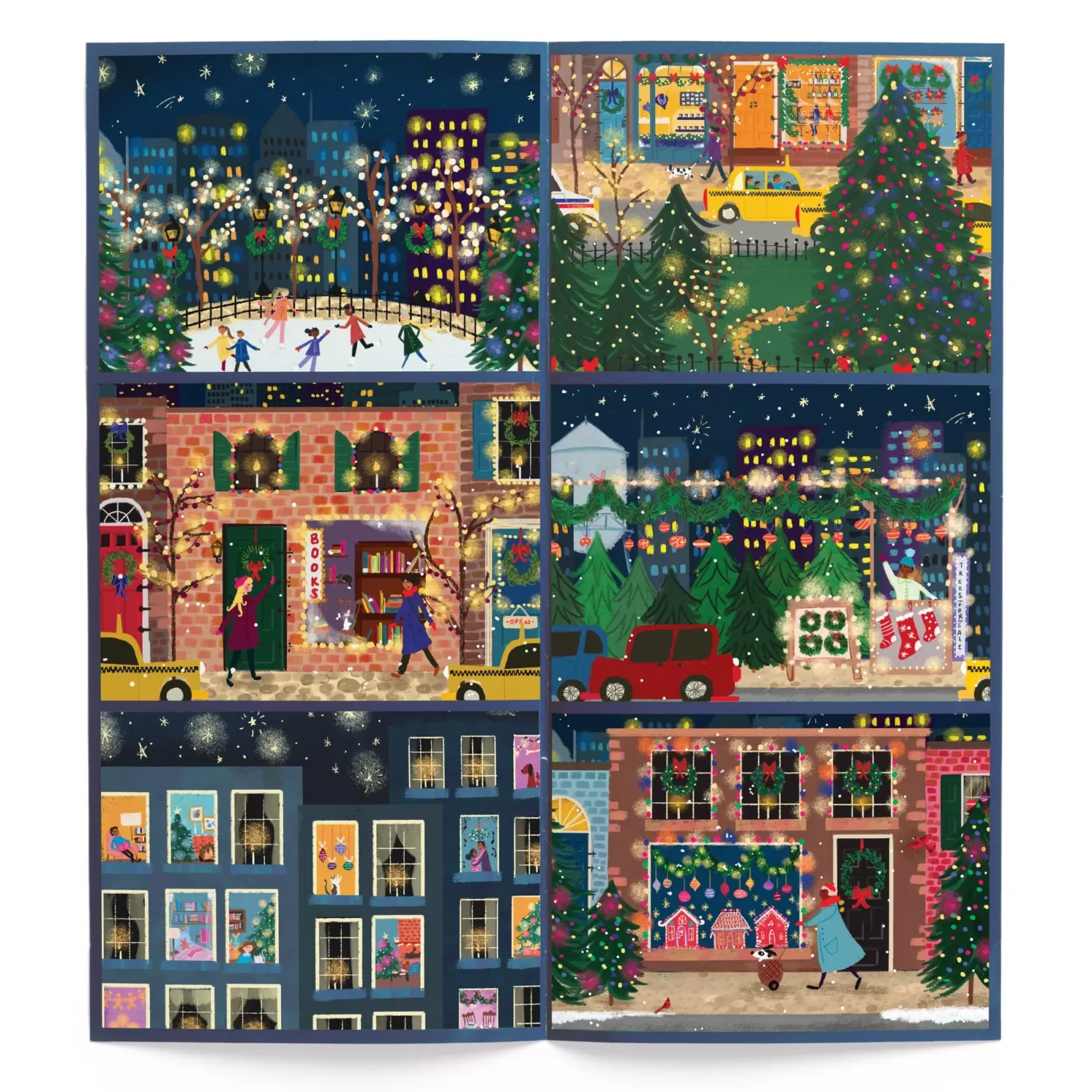 1000 Piece Puzzles*Galison Joy Laforme Winter Lights 12 Days Of Puzzles Holiday Countdown