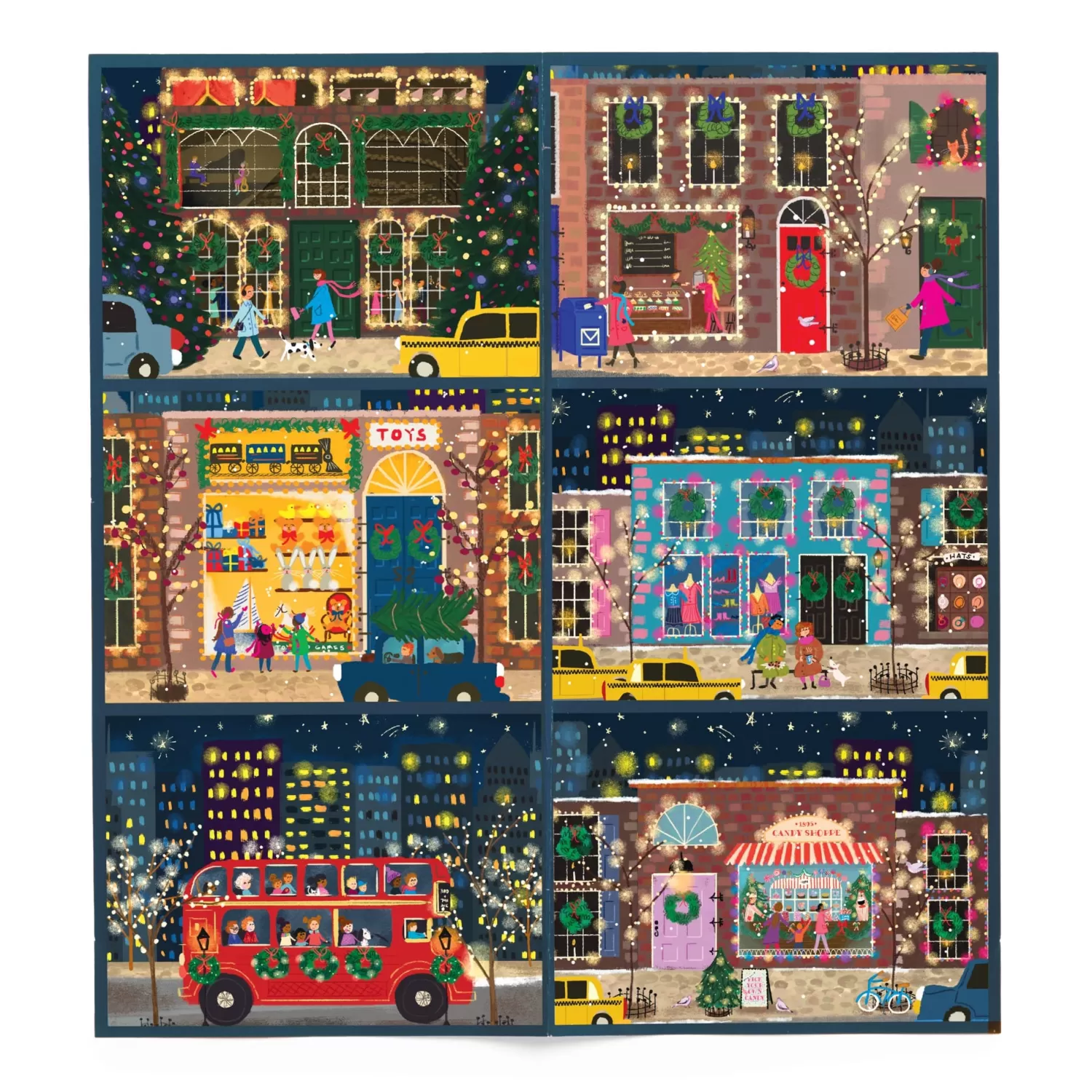 1000 Piece Puzzles*Galison Joy Laforme Winter Lights 12 Days Of Puzzles Holiday Countdown