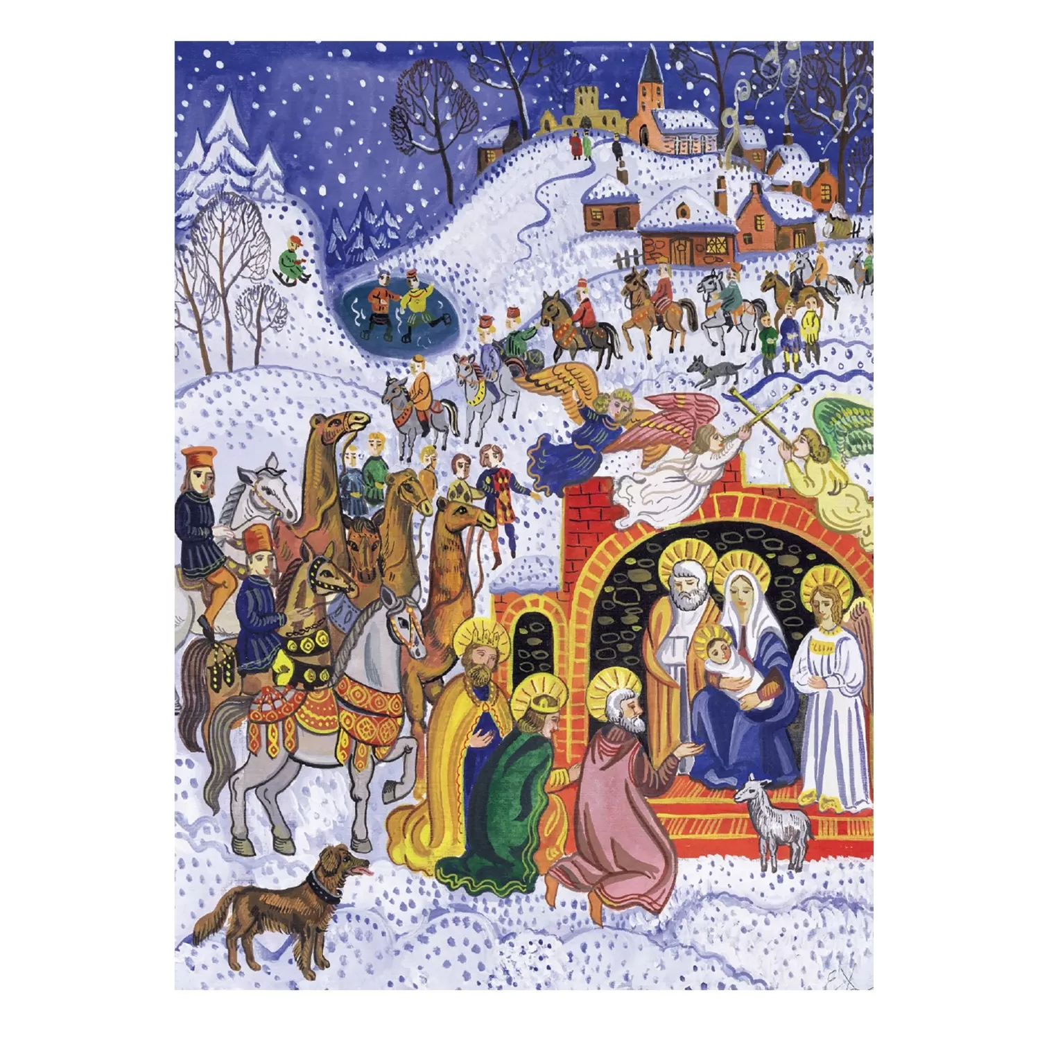 1000 Piece Puzzles*Galison Joy To The World Square Boxed 1000 Piece Jigsaw Puzzle