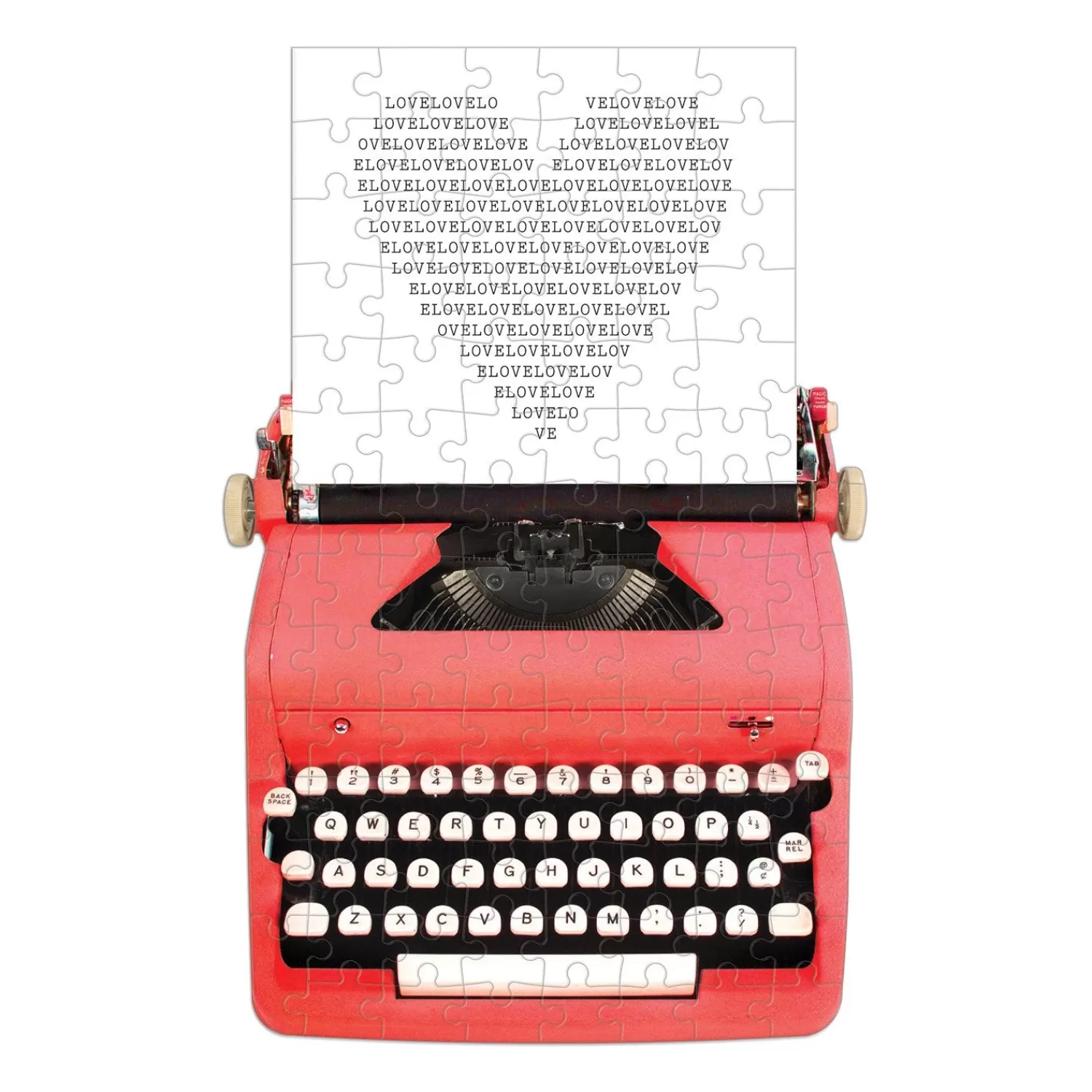 100 Piece Puzzles*Galison Just My Type Vintage Typewriter 100 Piece Mini Shaped Jigsaw Puzzle