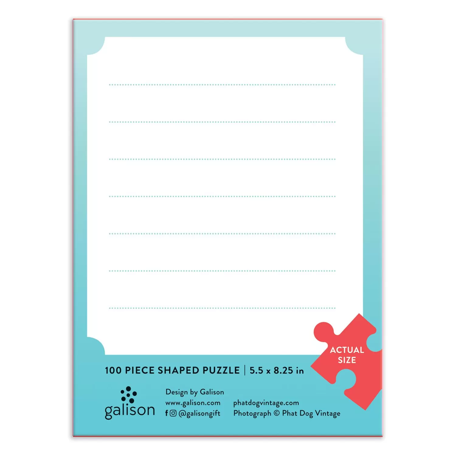 100 Piece Puzzles*Galison Just My Type Vintage Typewriter 100 Piece Mini Shaped Jigsaw Puzzle