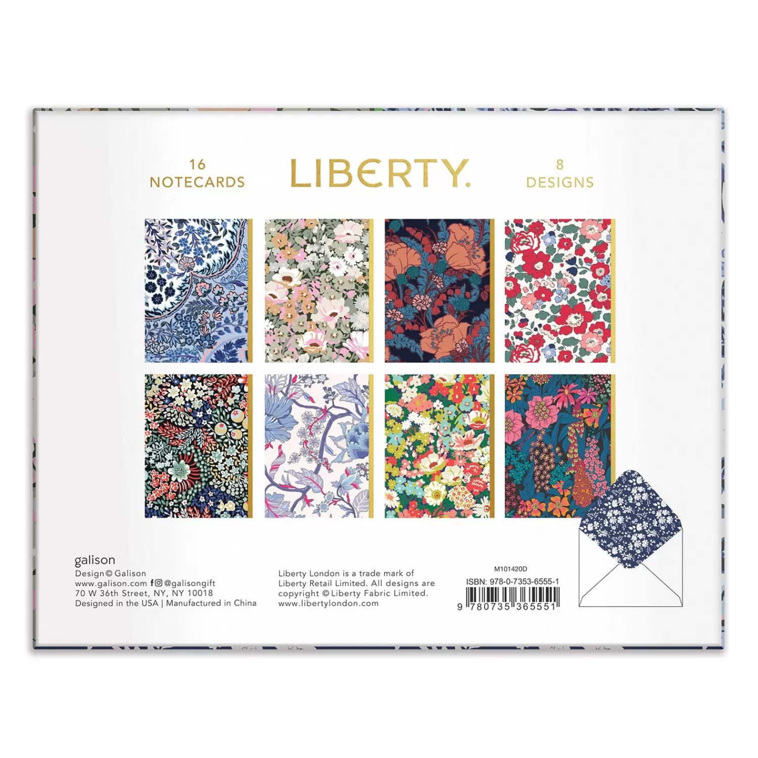 Greeting & Note Cards*Galison Liberty London Floral Greeting Assortment Notecard Set