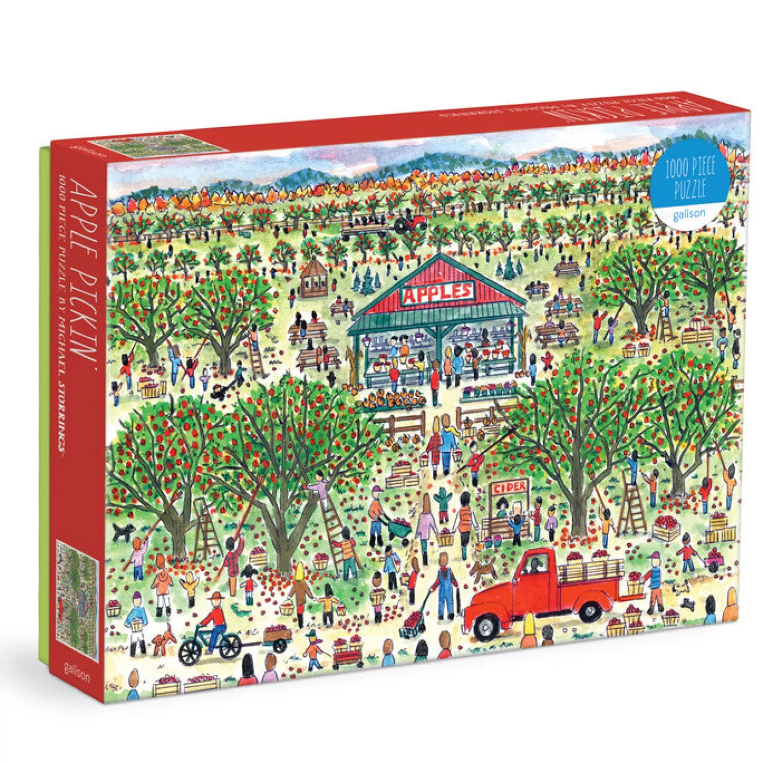 1000 Piece Puzzles*Galison Michael Storrings Apple Pickin' 1000 Piece Puzzle