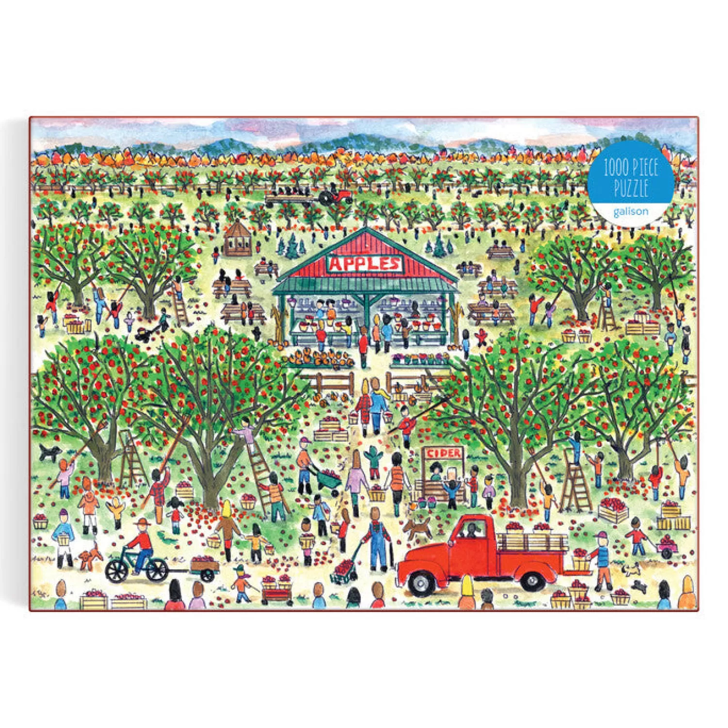 1000 Piece Puzzles*Galison Michael Storrings Apple Pickin' 1000 Piece Puzzle