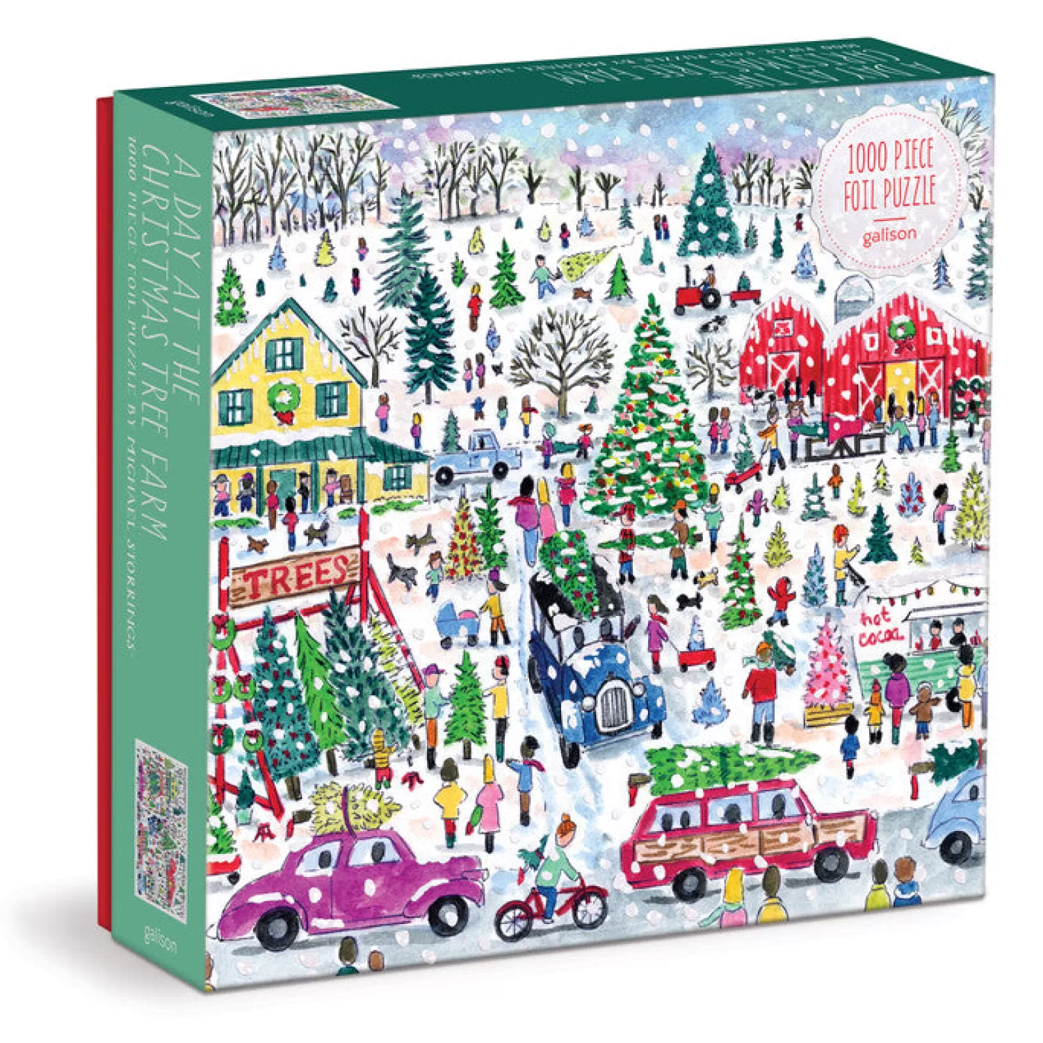1000 Piece Puzzles*Galison Michael Storrings Christmas Tree Farm 1000 Piece Foil Puzzle