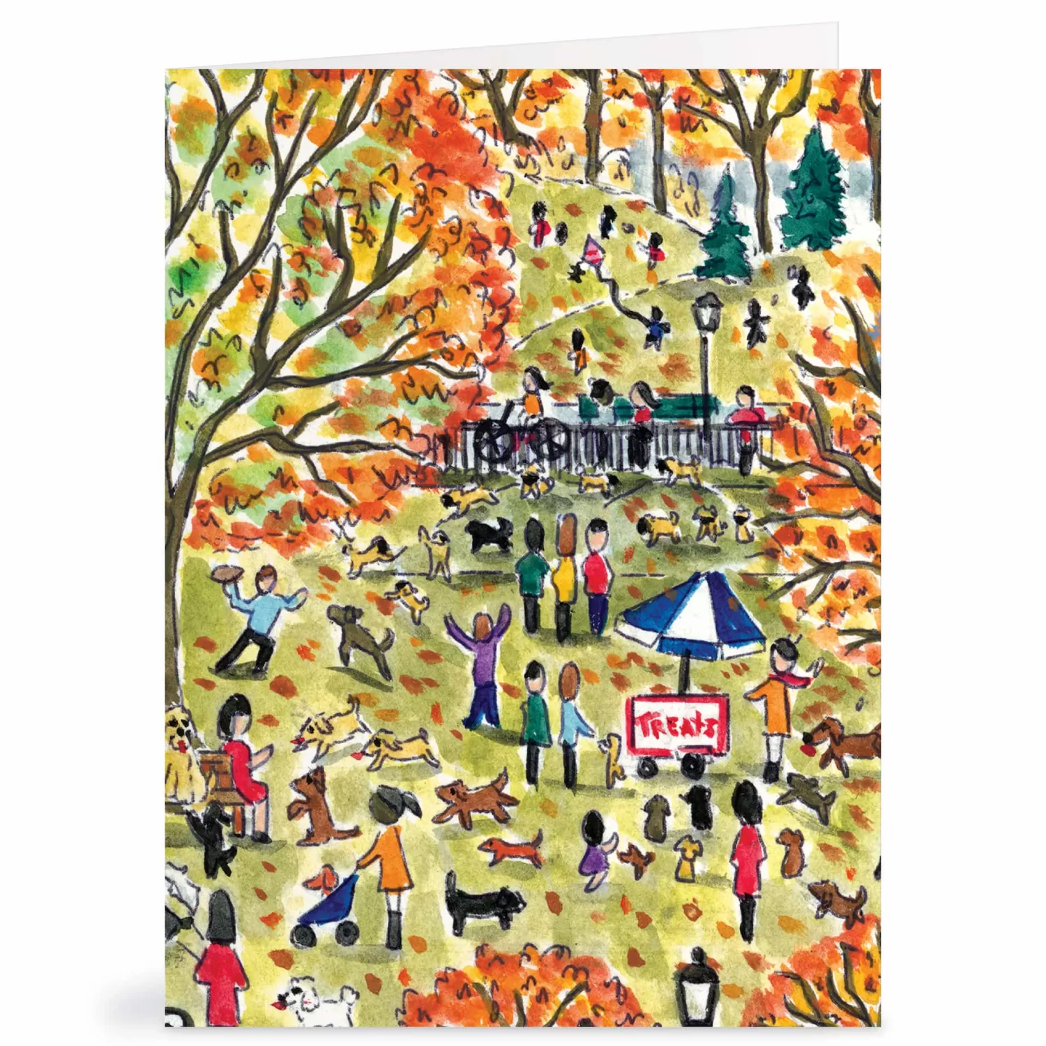 Greeting & Note Cards*Galison Michael Storrings Dog Park In Four Seasons Greeting Card Assortment