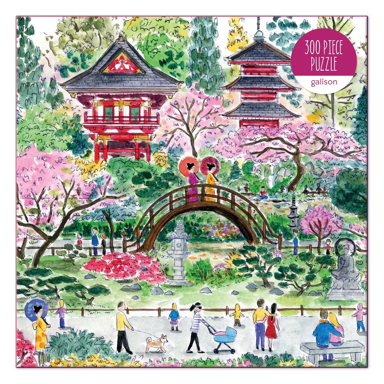 300 Piece Puzzles*Galison Michael Storrings Japanese Tea Garden 300 Piece Jigsaw Puzzle